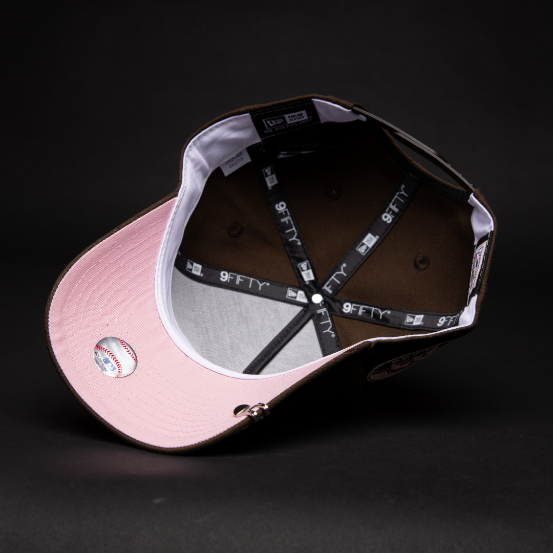 NEW ERA 9FIFTY A-FRAME BROWN MONTREAL EXPOS SNAPBACK W/ 35TH ANNIVERSARY SIDE PATCH