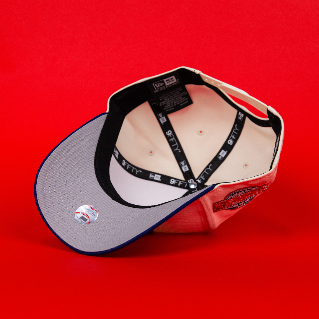 NEW ERA 9FIFTY A-FRAME CHROME/ BLUE CHICAGO WHITE SOX SNAPBACK W/ 2005 WORLD SERIES SIDE PATCH