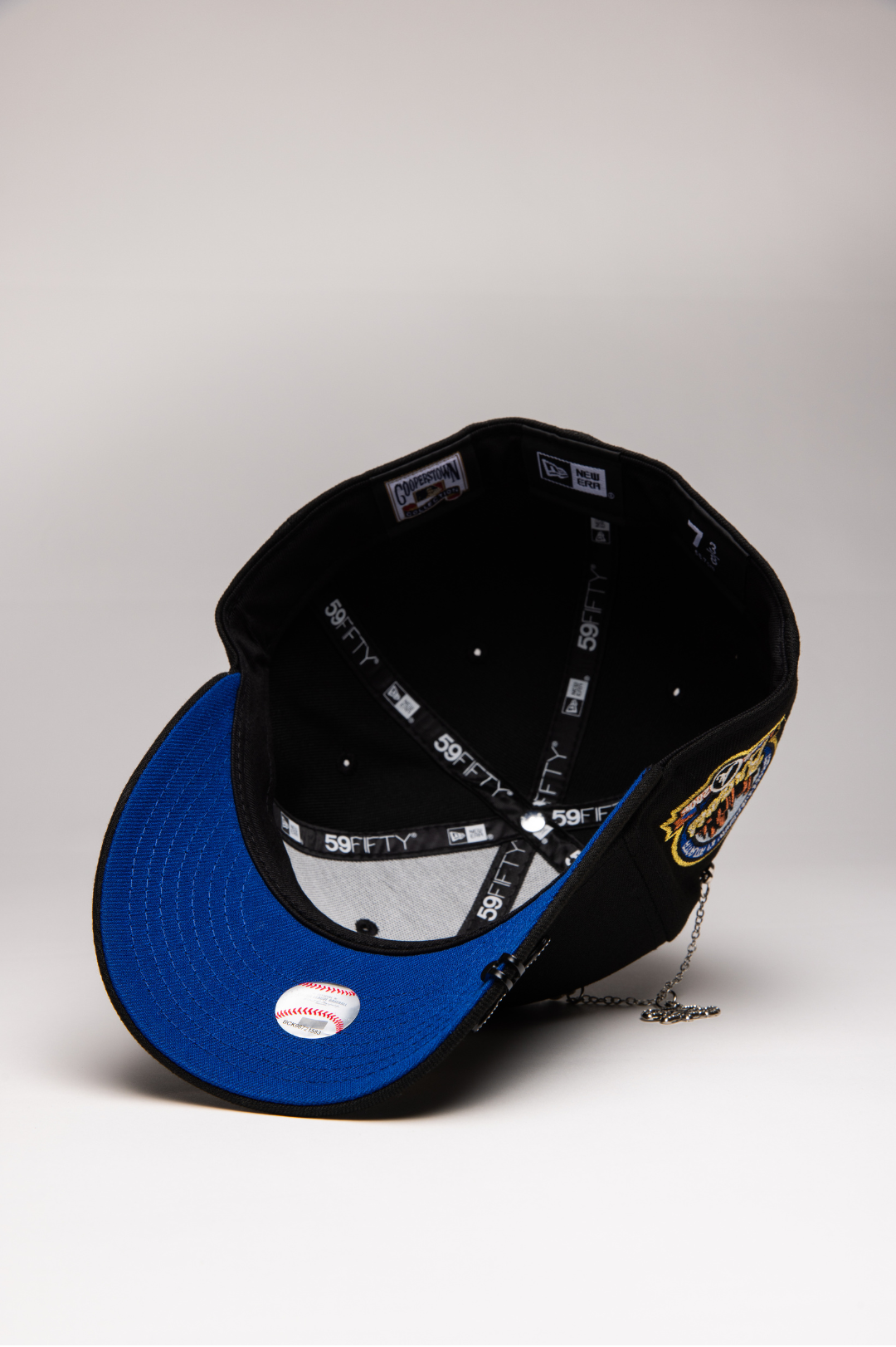 NEW ERA EXCLUSIVE 59FIFTY BLACK ATLANTA BRAVES W/ 40TH ANNIVERSARY SIDE PATCH