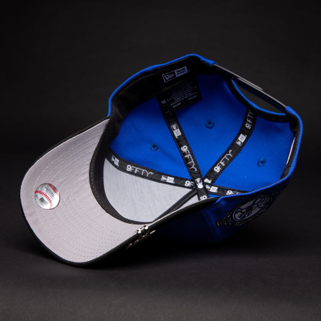 NEW ERA 9FIFTY A-FRAME BLUE/ BLACK NEW YORK YANKEES SNAPBACK W/ 100TH ANNIVERSARY SIDE PATCH