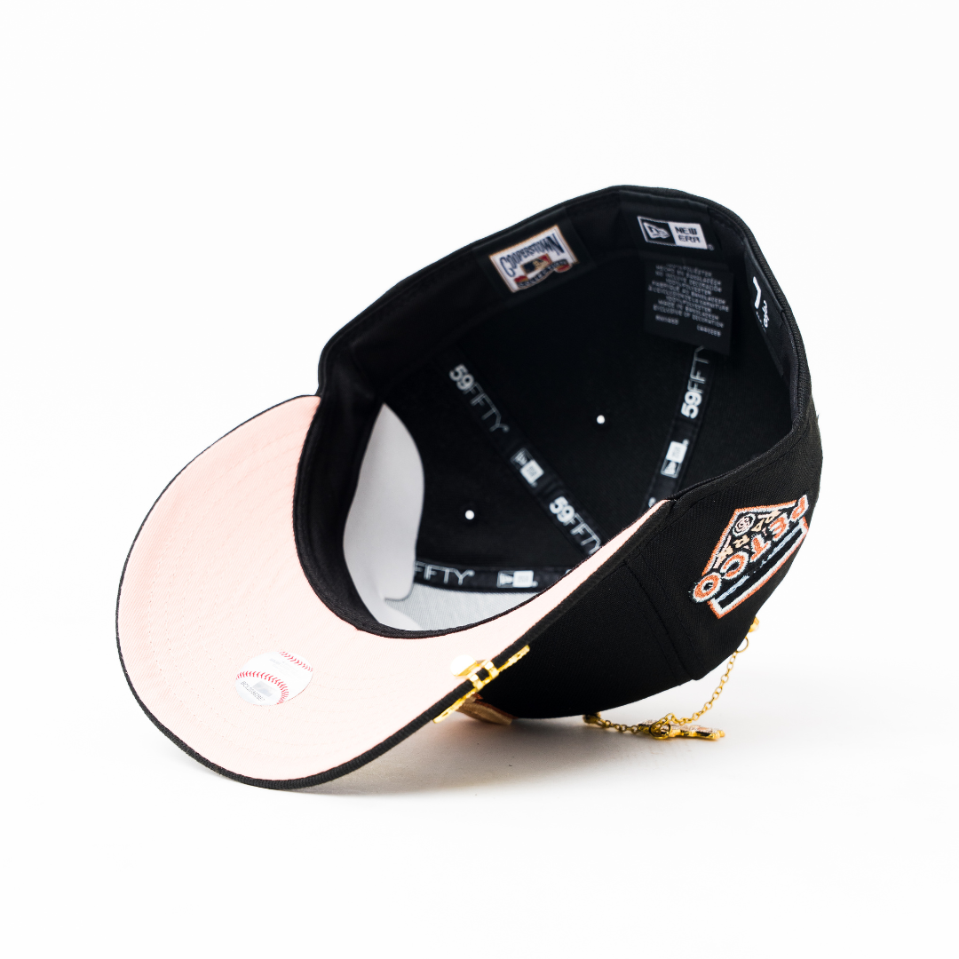 NEW ERA EXCLUSIVE 59FIFTY BLACK SAN DIEGO PADRES W/ PETCO PARK SIDE PATCH