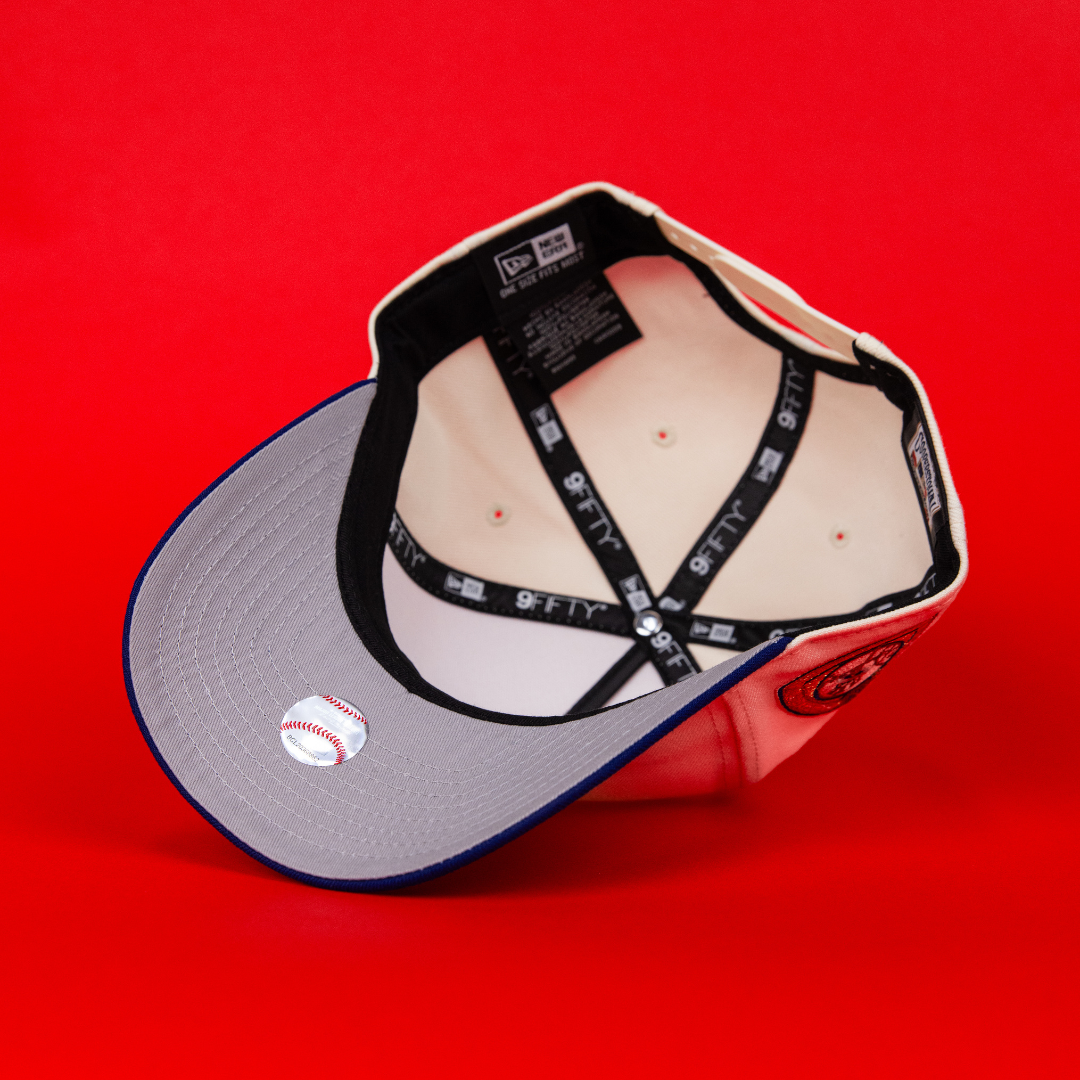 NEW ERA 9FIFTY A-FRAME CHROME/ BLUE NEW YORK YANKEES SNAPBACK W/ WORLD SERIES SIDE PATCH