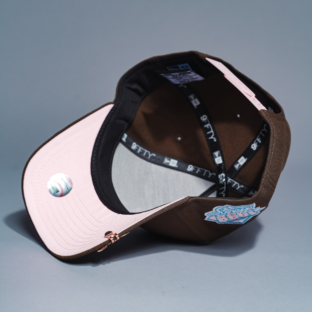 NEW ERA 9FIFTY A-FRAME BROWN ATLANTA BRAVES SNAPBACK W/ 1999 WORLD SERIES SIDE PATCH