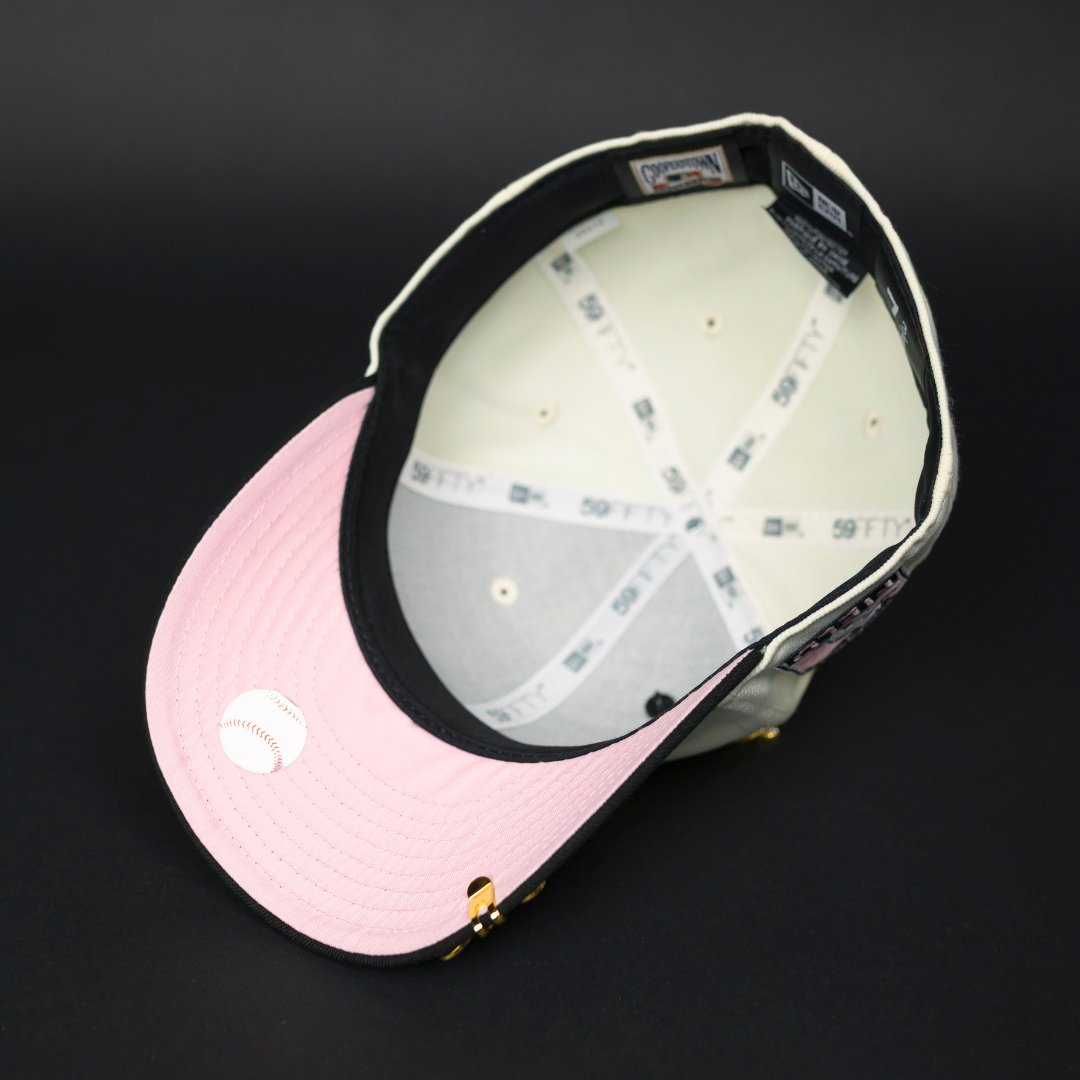 NEW ERA EXCLUSIVE 59FIFTY CHROME/ BLACK OAKLAND ATHLETICS W/ RICKEY HENDERSON SIDE PATCH