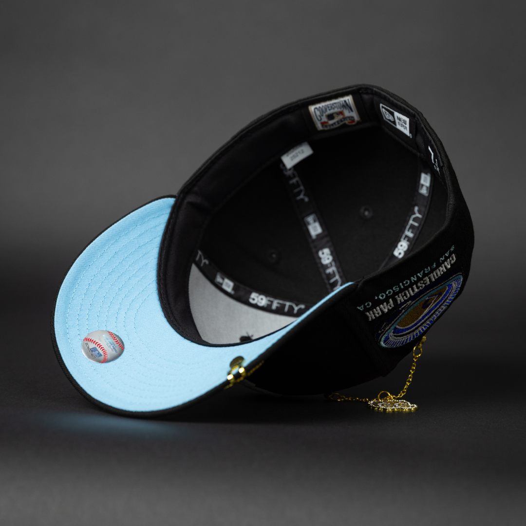 NEW ERA EXCLUSIVE 59FIFTY BLACK SAN FRANCISCO GIANTS W/ CANDLESTICK PARK SIDE PATCH