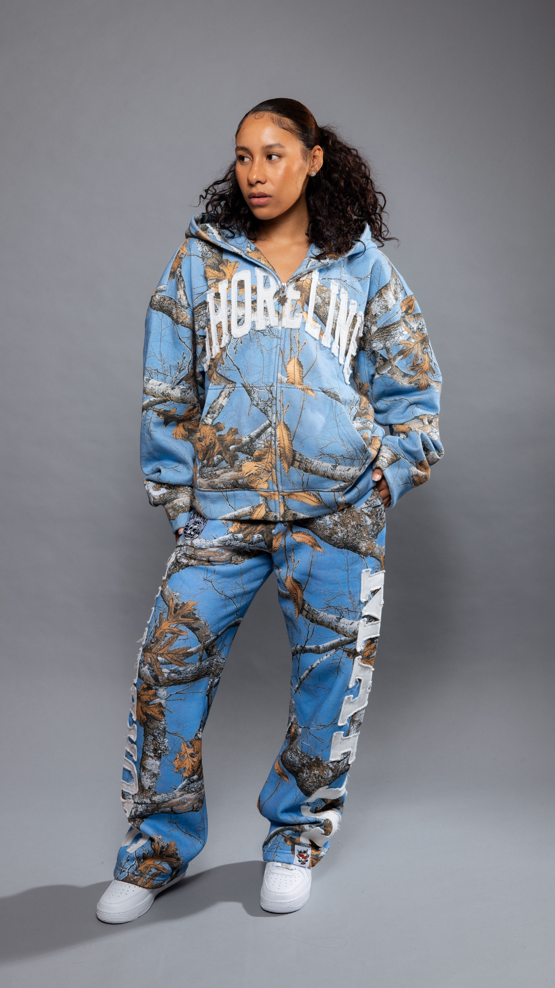 CAP CITY X SHORELINE MAFIA SKY BLUE CAMO PANTS - UNISEX