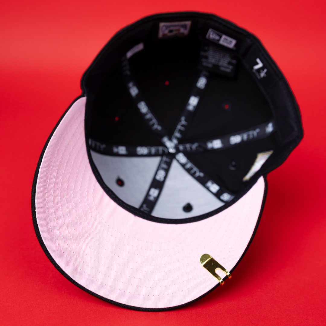 NEW ERA EXCLUSIVE 59FIFTY BLACK CHICAGO WHITE SOX W/ PINK ROSES + ALL STAR GAME SIDE PATCH
