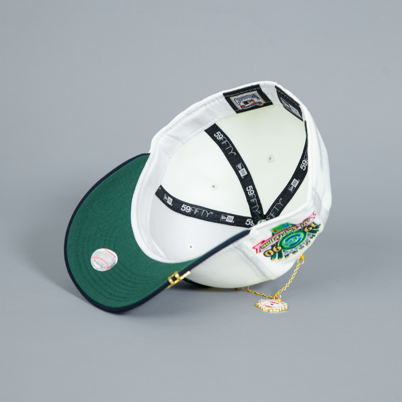 NEW ERA EXCLUSIVE 59FIFTY CHROME/ NAVY LOS ANGELES DODGERS W/ 1990 ALL STAR GAME SIDE PATCH
