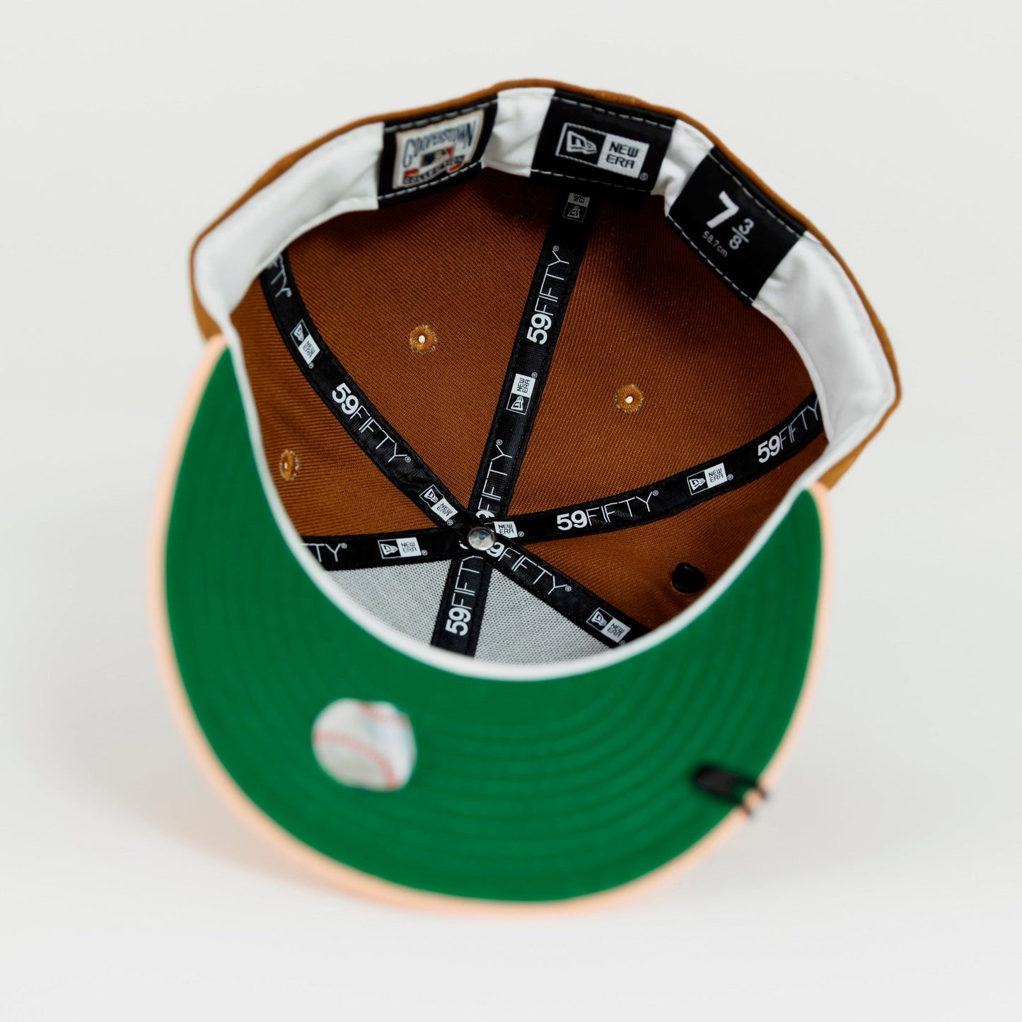 NEW ERA EXCLUSIVE 59FIFTY DARK TAN/ BLUSH LOS ANGELES DODGERS W/ 100TH ANNIVERSARY SIDE PATCH
