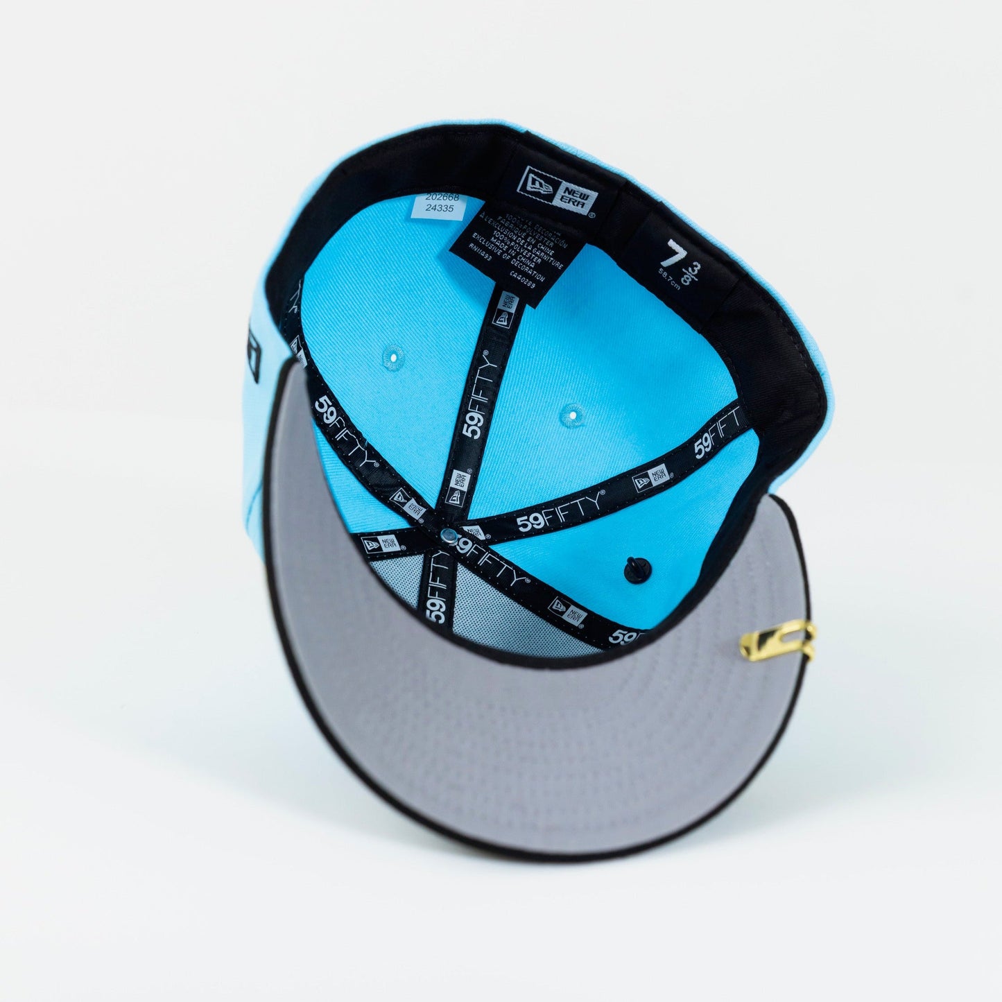 NEW ERA EXCLUSIVE 59FIFTY ICY BLUE/ BLACK CHARROS DE JALISCO W/ CAMPEONES SIDE PATCH