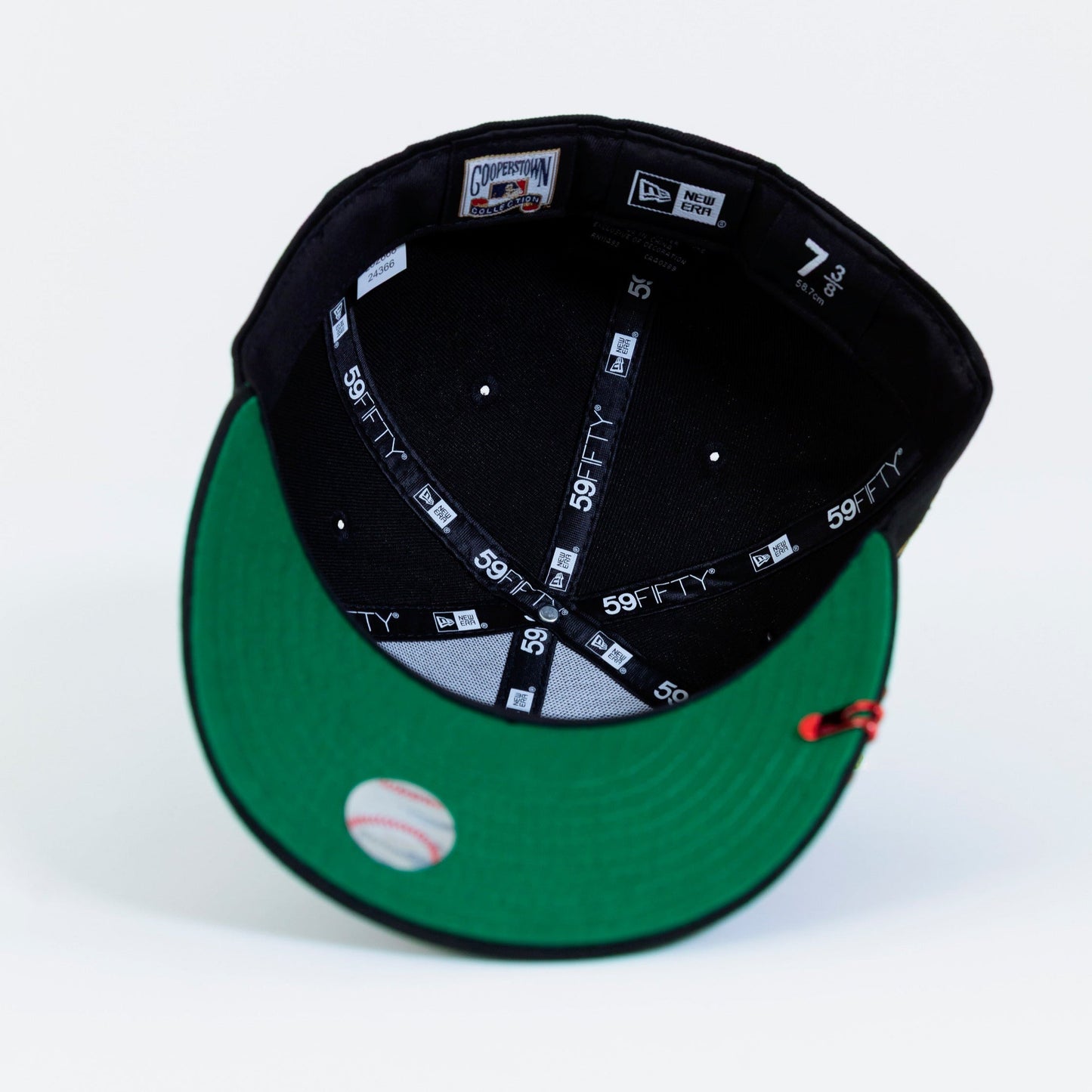 NEW ERA 59FIFTY BLACK LOS ANGELES DODGERS W/ 50TH ANNIVERSARY SIDE PATCH