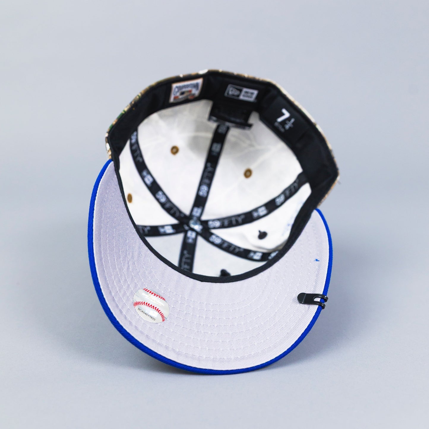 NEW ERA 59FIFTY REALTREE/ BLUE UPSIDE DOWN LOS ANGELES DODGERS W/ 40TH ANNIVERSARY SIDE PATCH