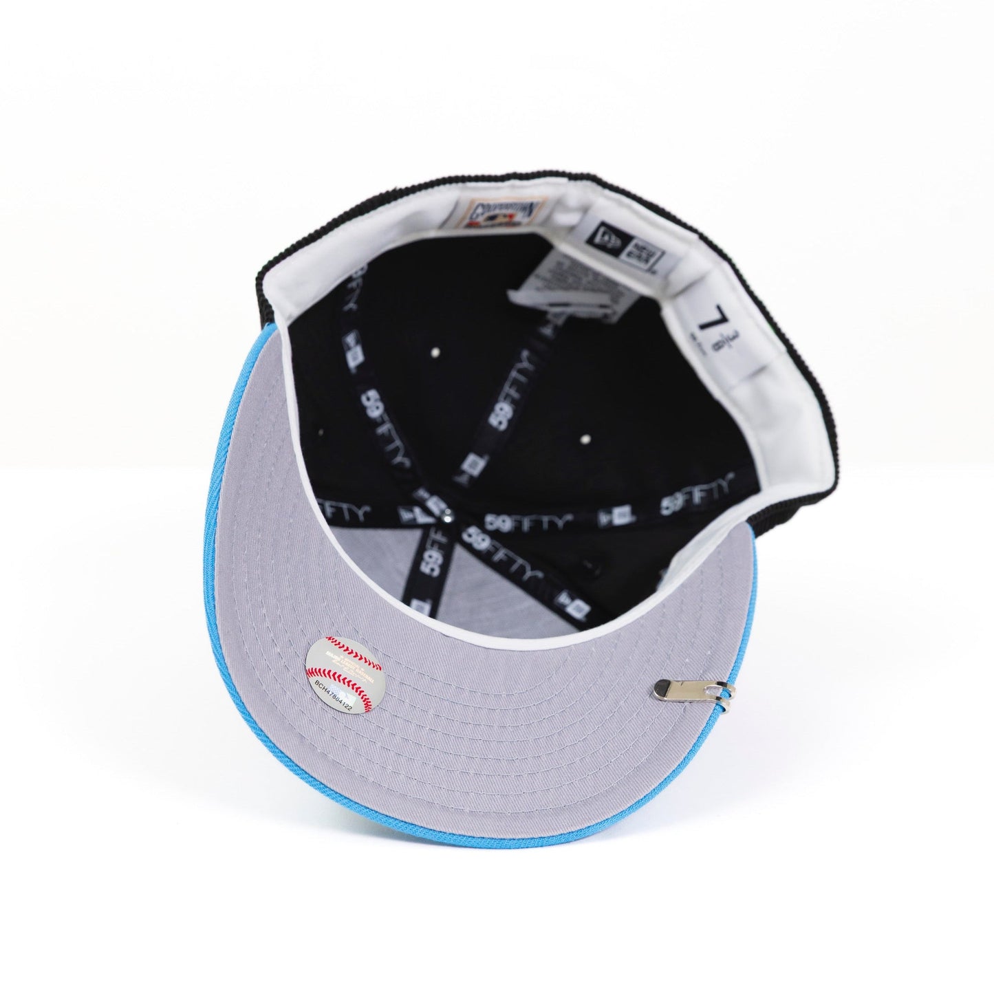 NEW ERA 59FIFTY CORDUROY/ ICY BLUE LOS ANGELES DODGERS W/ 60TH ANNIVERSARY SIDE PATCH
