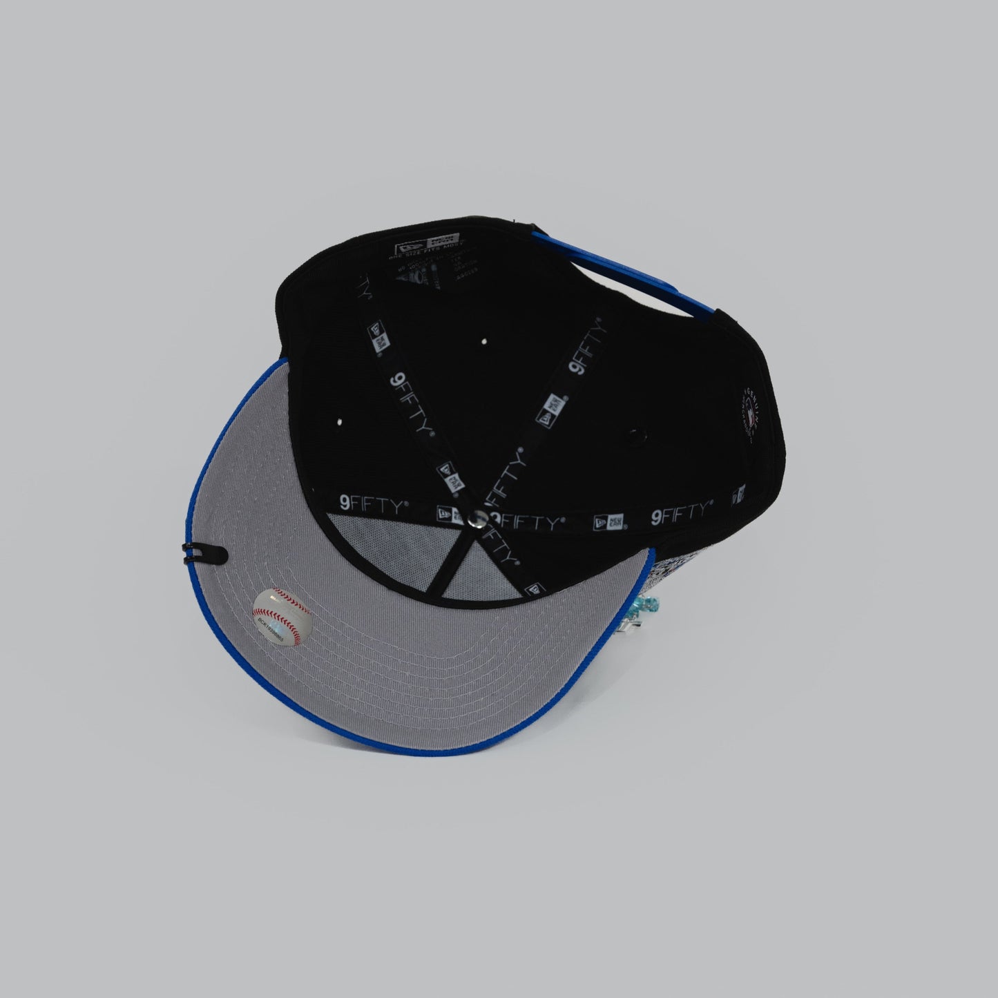 NEW ERA EXCLUSIVE 9FIFTY A-FRAME BLACK/ BLUE LOS ANGELES DODGERS SNAPBACK W/ 2024 WORLD SERIES CHAMPIONS SIDE PATCH