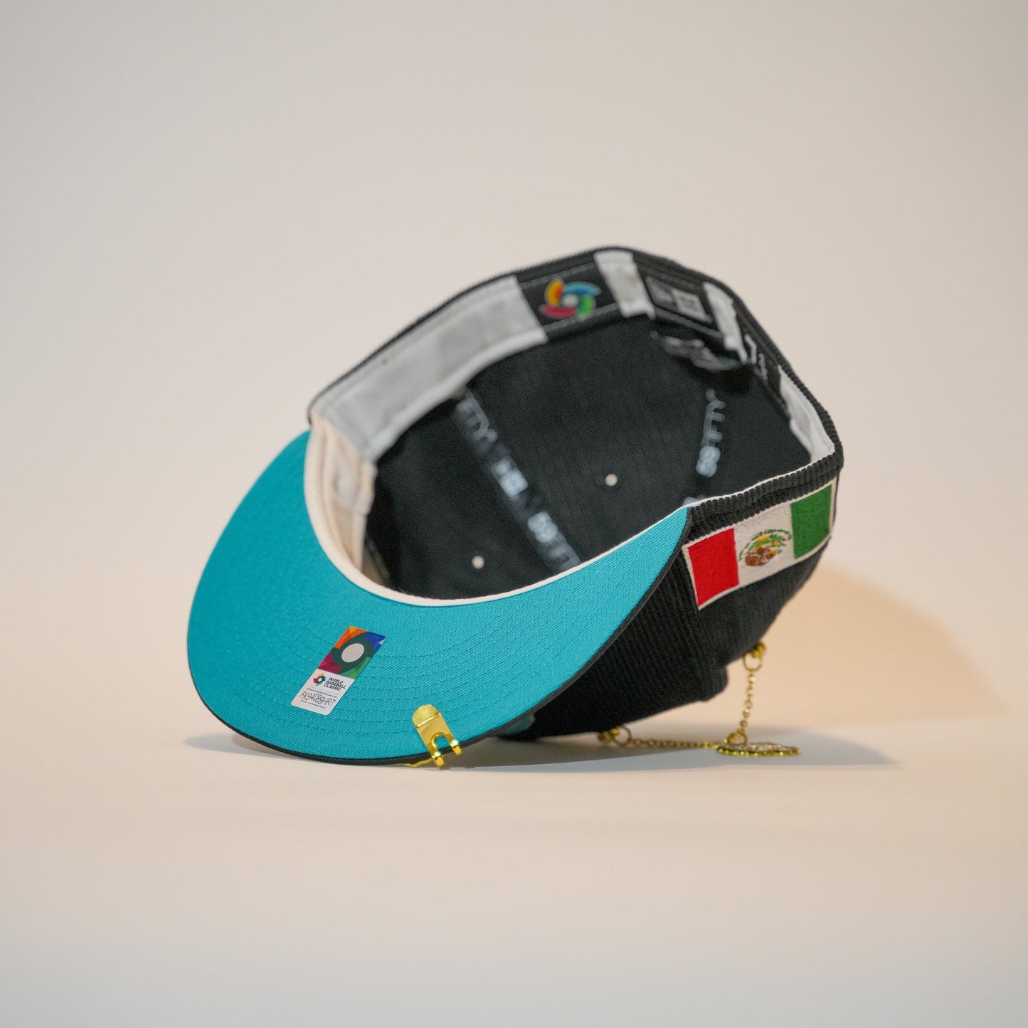 NEW ERA EXCLUSIVE 59FIFTY CORDUROY/ SATIN 2025 WBC MEXICO W/ MEXICO FLAG SIDE PATCH