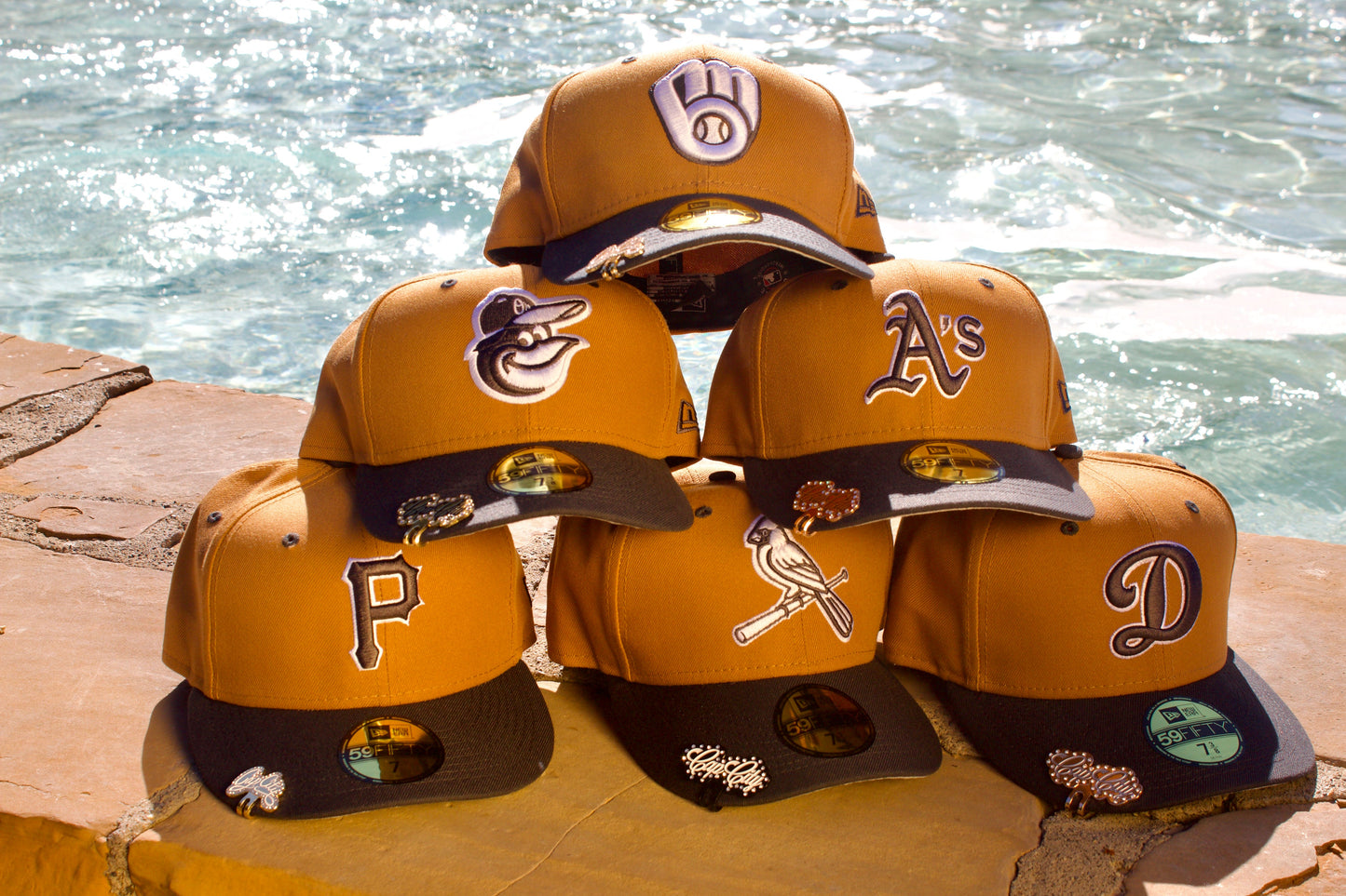 NEW ERA EXCLUSIVE 59FIFTY TAN/GREY OAKLAND A'S 2TONE COLOR PACK