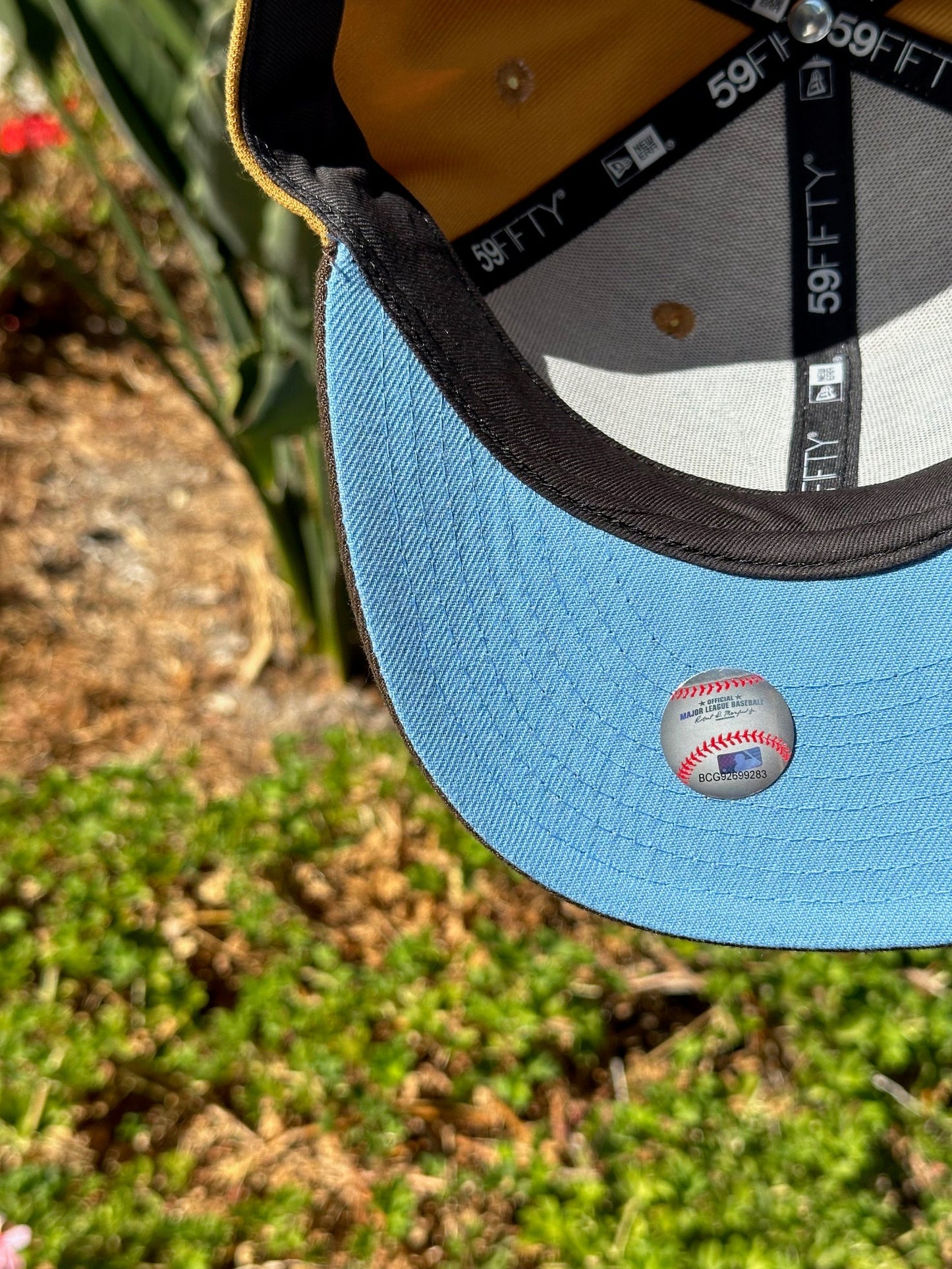 NEW ERA EXCLUSIVE 59FIFTY TAN/WALNUT OAKLAND ATHLETICS W/ 40TH ANNIVERSARY SIDE PATCH