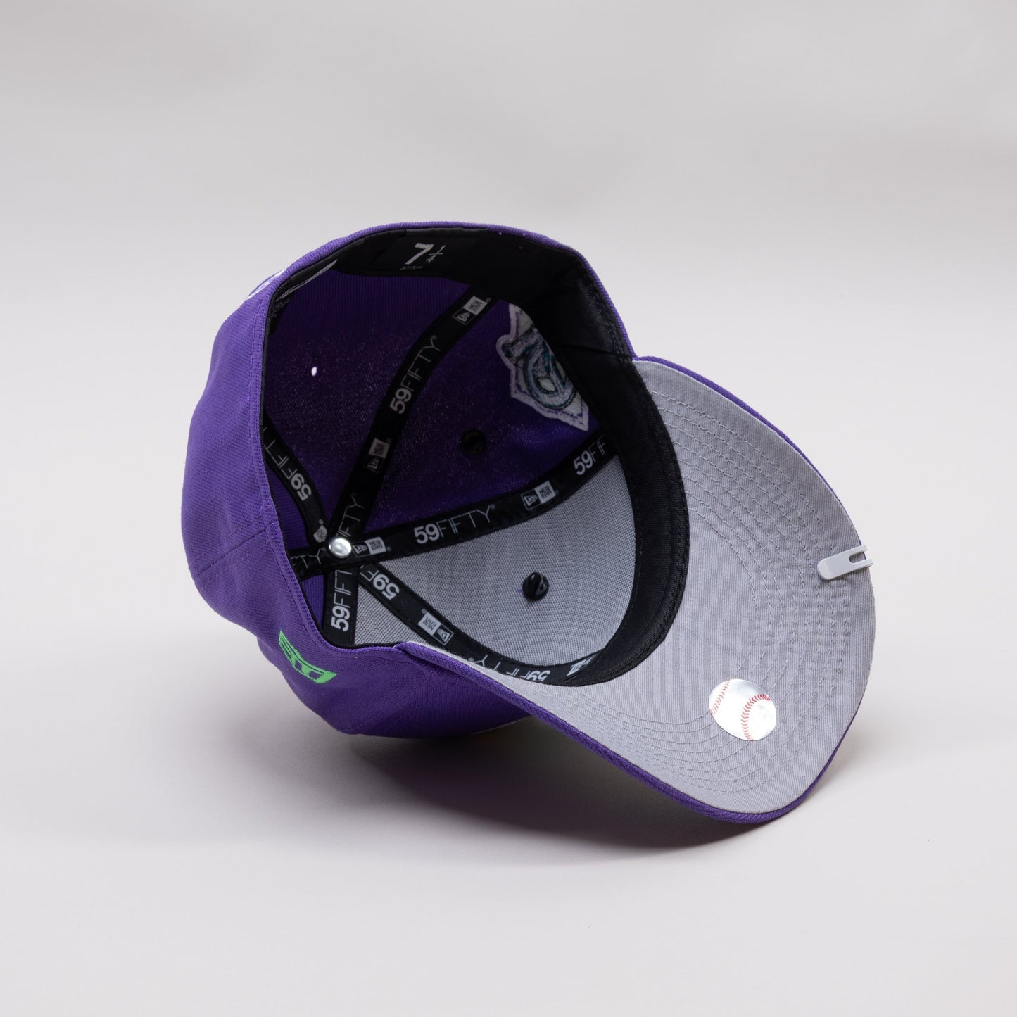 NEW ERA EXCLUSIVE 59FIFTY PURPLE TAMPA BAY DEVILRAYS W/ 10TH SEASON SIDE PATCH