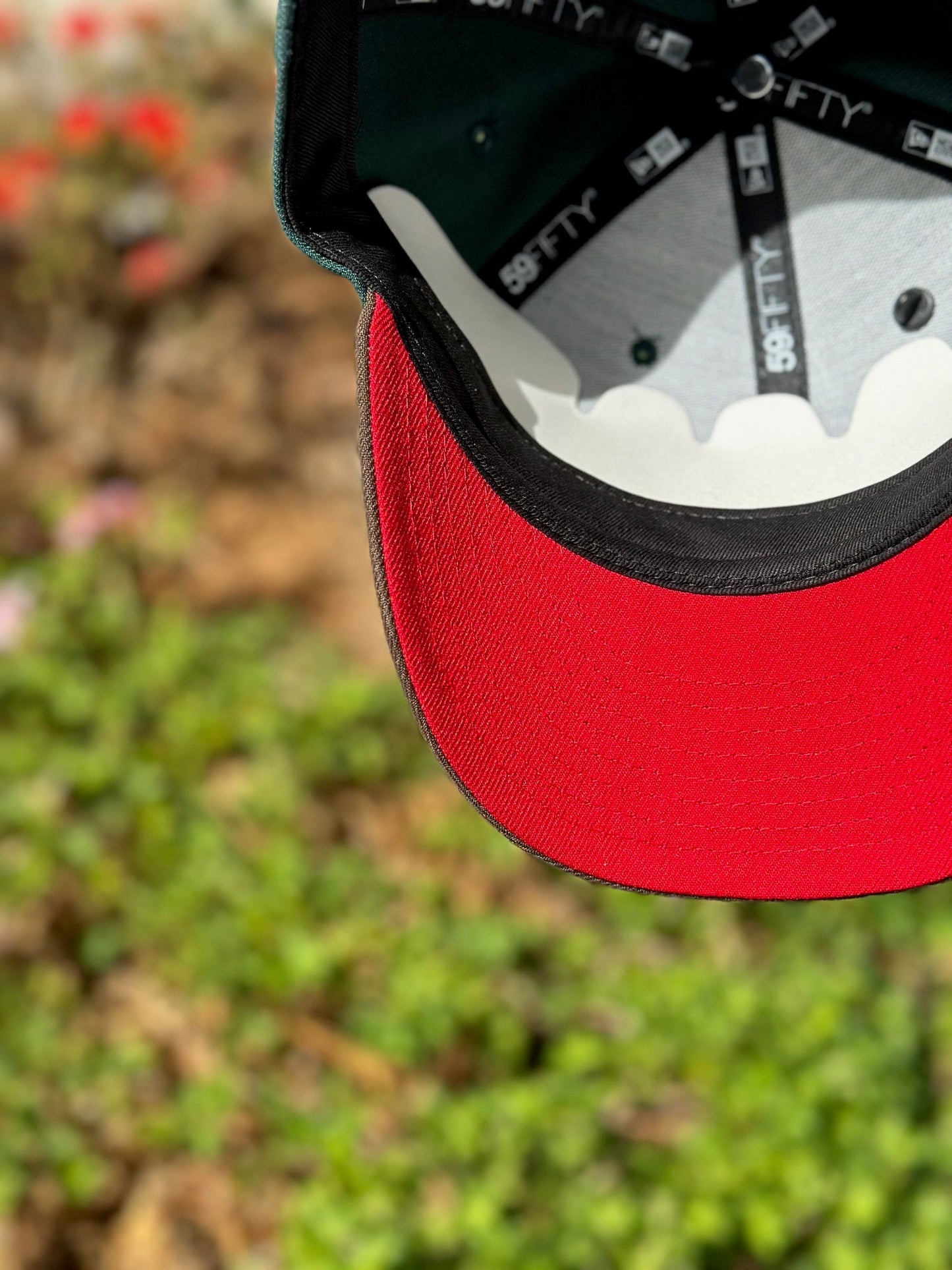 NEW ERA EXCLUSIVE 59FIFTY EMERALD GREEN/WALNUT"CLUB AMERICA" W/ MEXICO FLAG SIDE PATCH