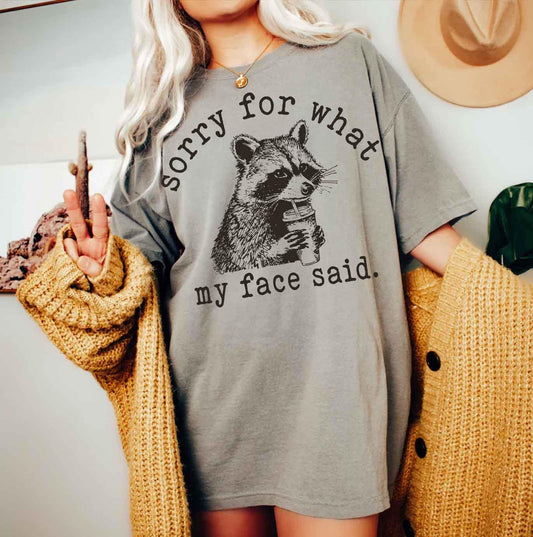 Retro Sorry for What My Face Said PNG