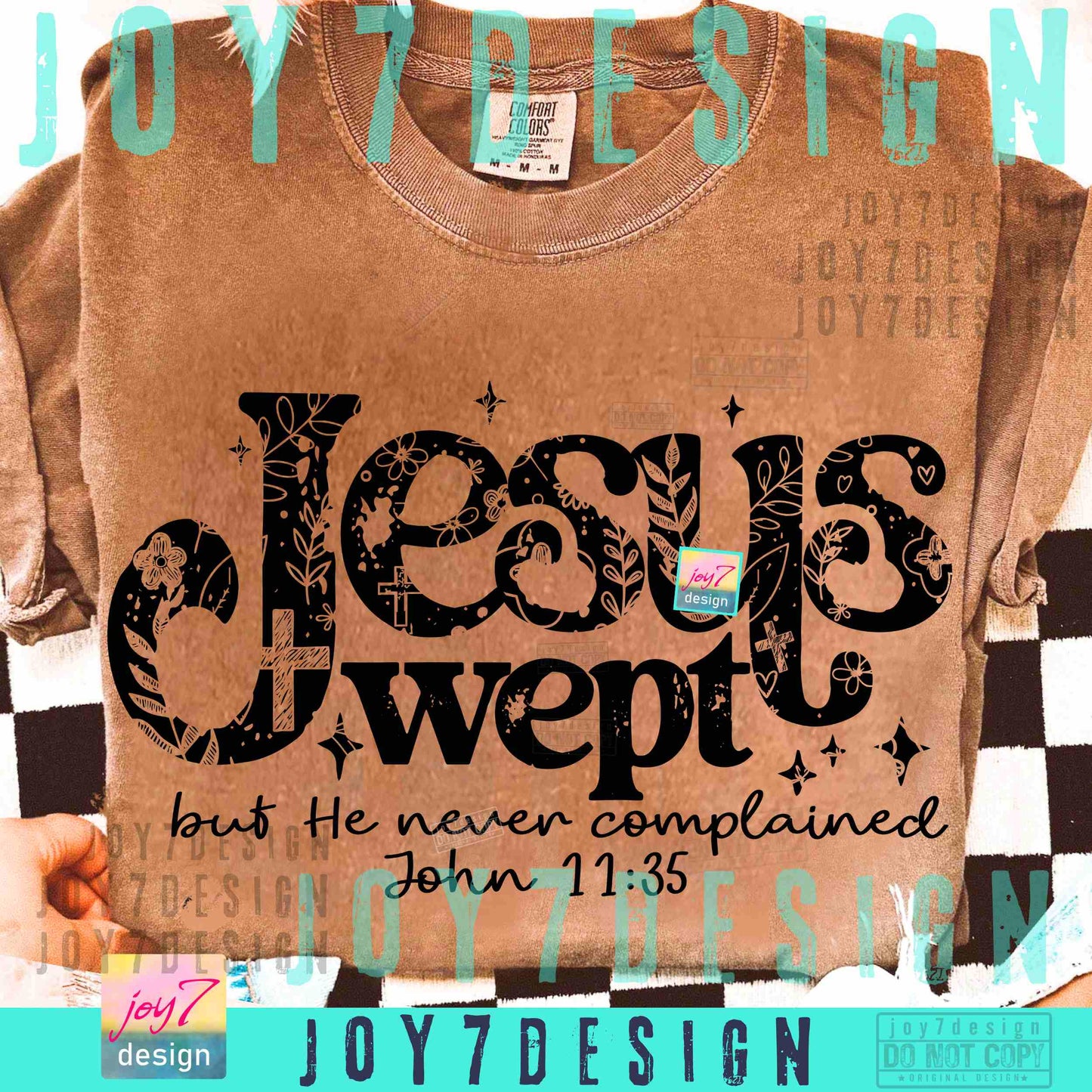 Jesus Wept Floral PNG