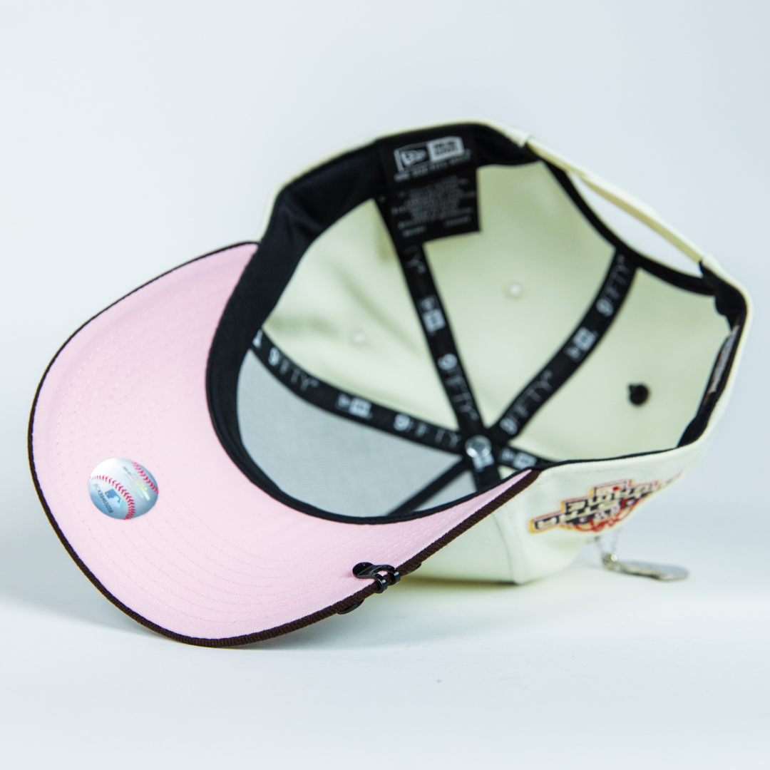 NEW ERA 9FIFTY A-FRAME CHROME/ BROWN CHICAGO WHITE SOX SNAPBACK W/ 2003 ALL STAR GAME SIDE PATCH