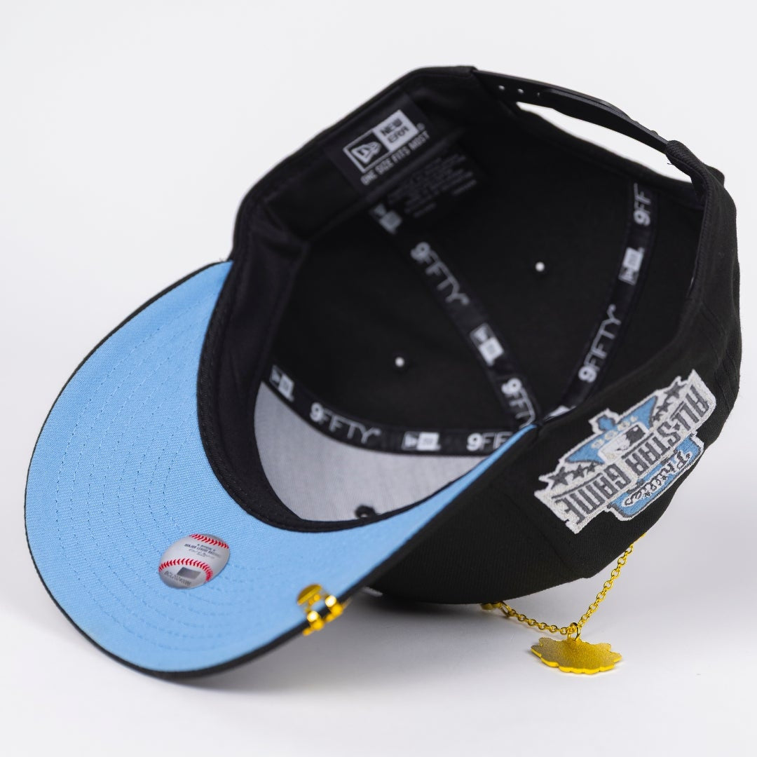 NEW ERA EXCLUSIVE 9FIFTY BLACK PHILADELPHIA PHILLIES SNAPBACK W/ SNOWFLAKES + ALL STAR GAMESIDE PATCH