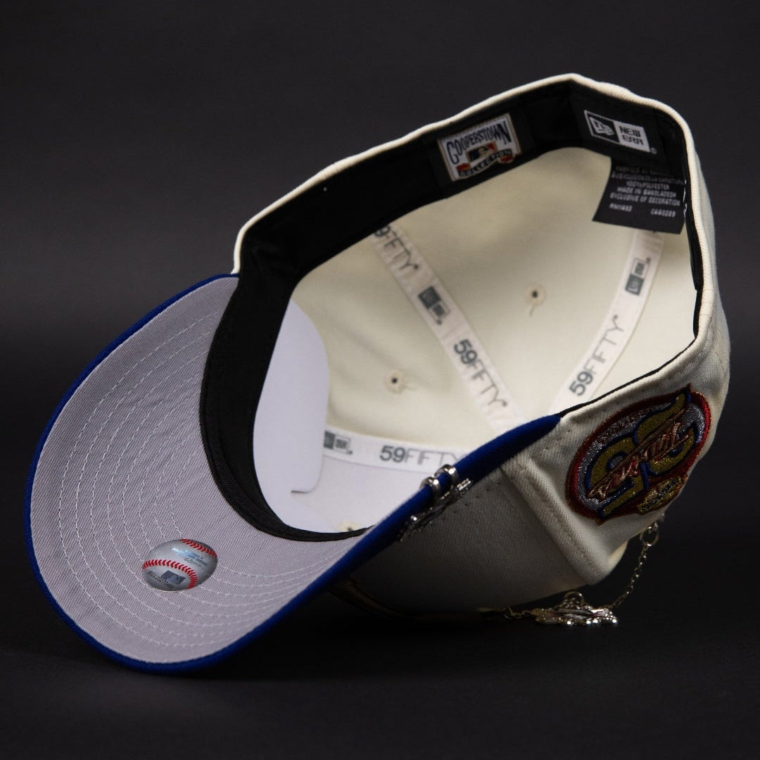 NEW ERA EXCLUSIVE 59FIFTY CHROME/ BLUE MINNESOTA TWINS W/ 25TH ANNIVERSARY SIDE PATCH