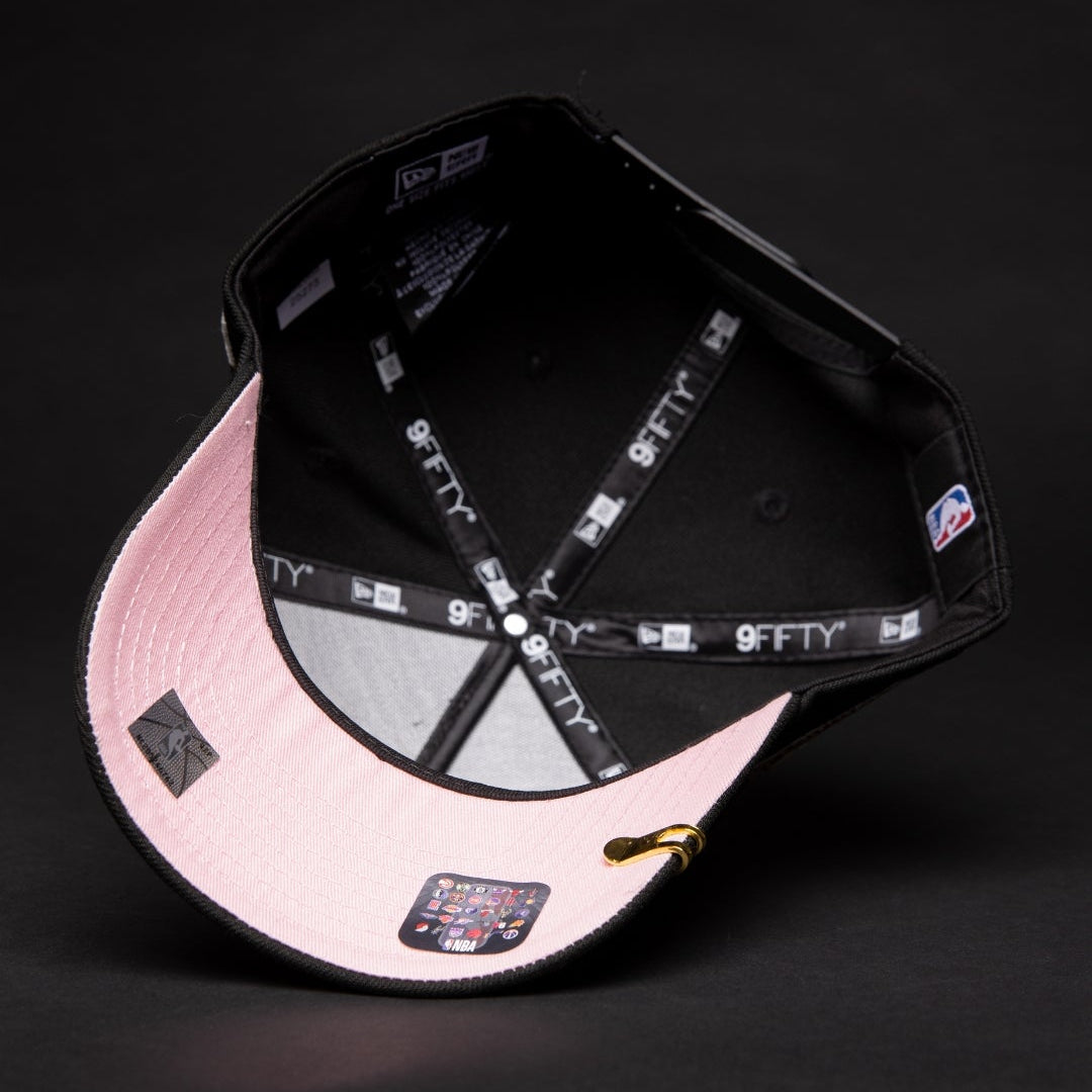 NEW ERA 9FIFTY A-FRAME BLACK LOS ANGELES LAKERS SNAPBACK W/ 17X CHAMPS SIDE PATCH
