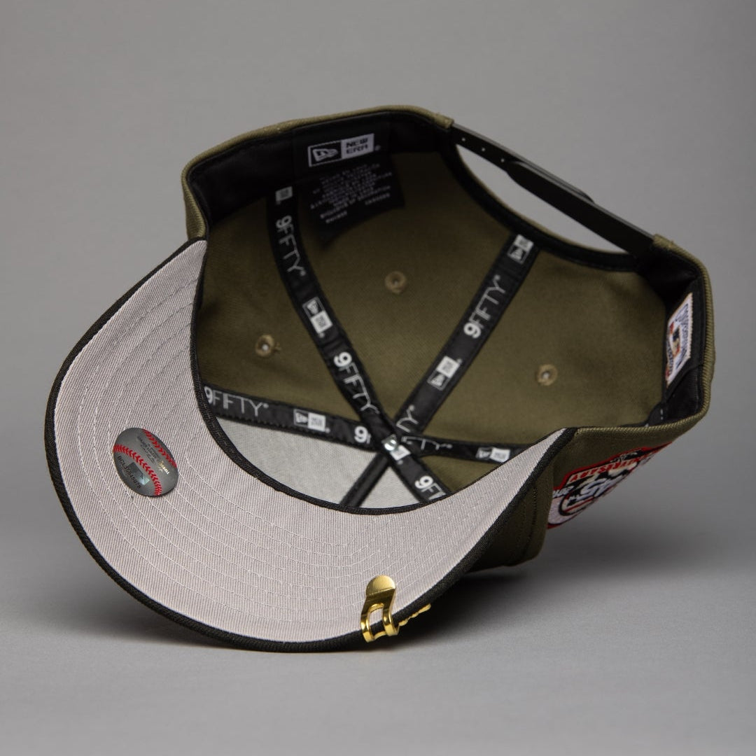 NEW ERA 9FIFTY A-FRAME OLIVE/BLACK HOUSTON ASTROS W/ 45TH ANNIVERSARY SIDE PATCH