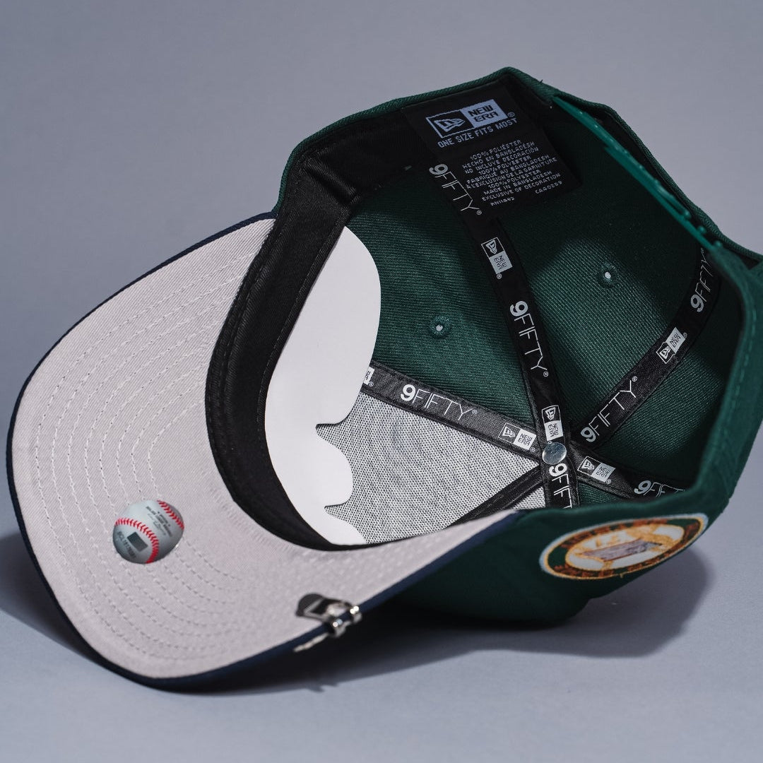 NEW ERA 9FIFTY A-FRAME FOREST GREEN/NAVY DETROIT TIGERS SNAPBACK W/ ALL STAR GAME SIDE PATCH