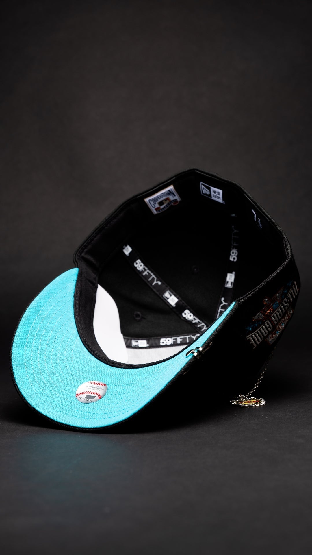 NEW ERA EXCLUSIVE 59FIFTY BLACK PHILADELPHIA PHILLIES W/ 1996 ALL STAR GAME SIDE PATCH