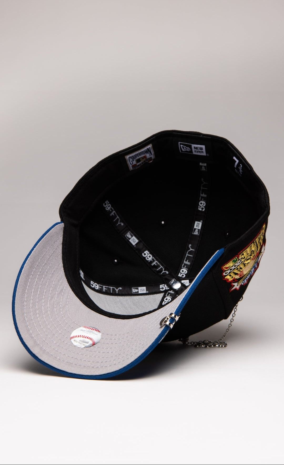 NEW ERA EXCLUSIVE 59FIFTY BLACK/NAVY ATLANTA BRAVES W/ 2000 ALL STAR GAME SIDE PATCH