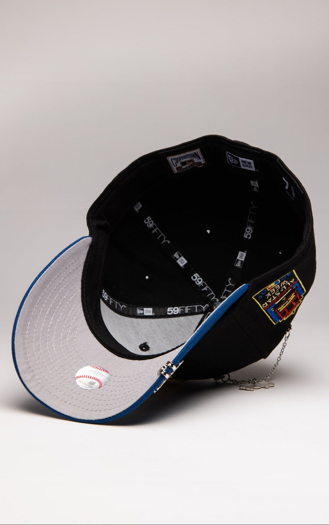 NEW ERA EXCLUSIVE 59FIFTY BLACK/NAVY SAN FRANCISCO GIANTS W/ ALL STAR WEEK SIDE PATCH