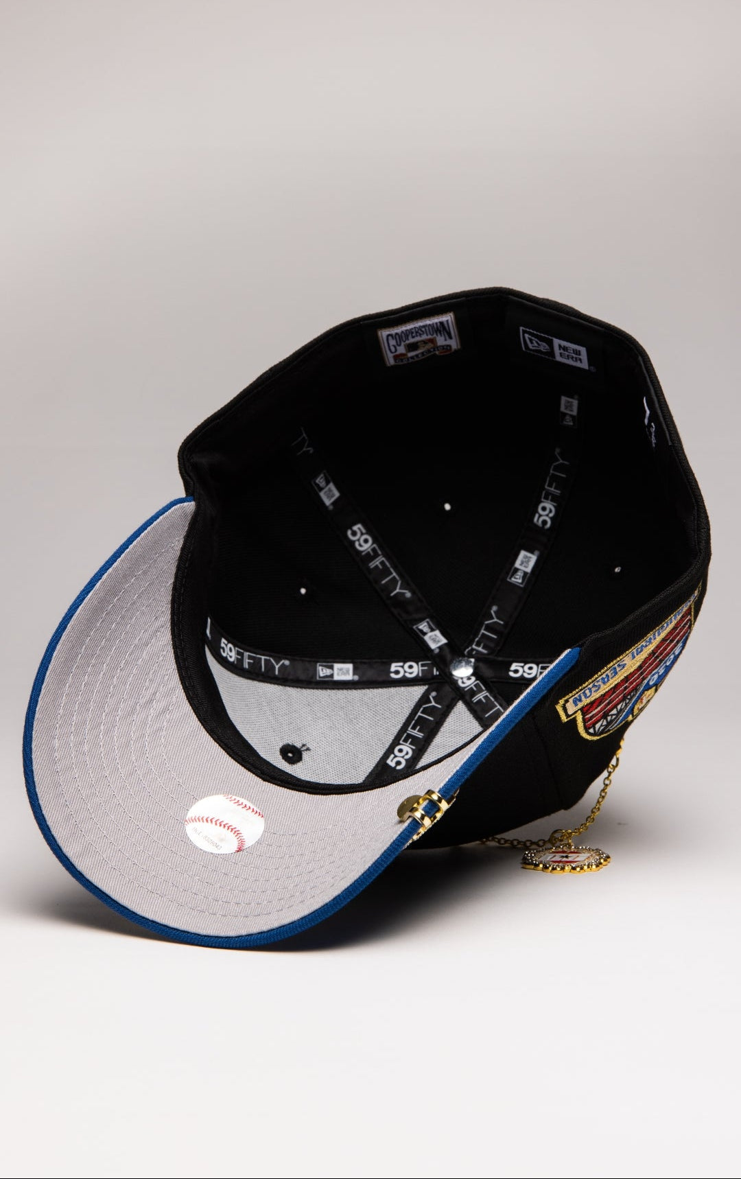 NEW ERA EXCLUSIVE 59FIFTY BLACK/NAVY TEXAS RANGERS W/ INAUGURAL SEASON SIDE PATCH