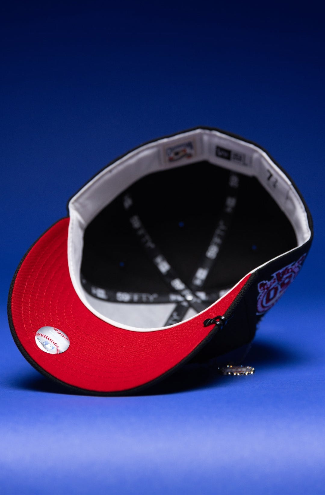 NEW ERA EXCLUSIVE 59FIFTY BLACK LOS ANGELES ANGELS W/ 50TH ANNIVERSARY SIDE PATCH
