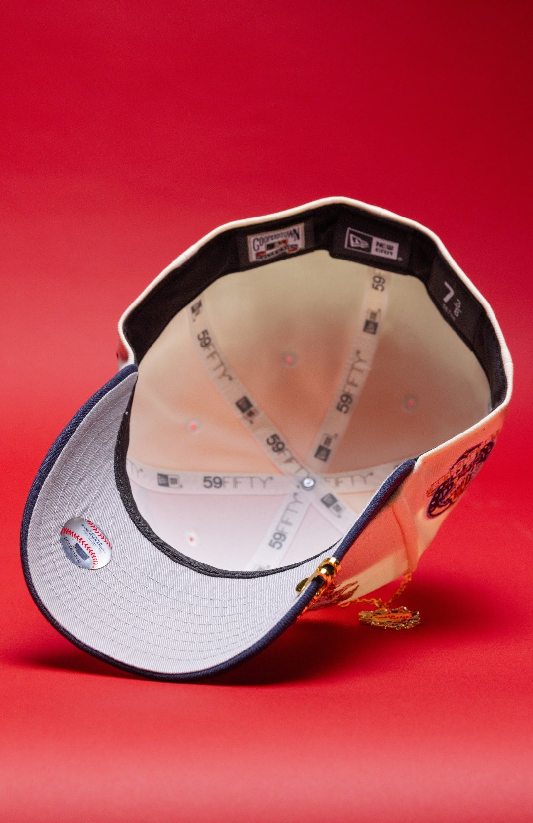 NEW ERA EXCLUSIVE 59FIFTY CHROME/NAVY LOS ANGELES DODGERS "HEAVENLY CITY" W/ 60TH ANNIVERSARY SIDE PATCH