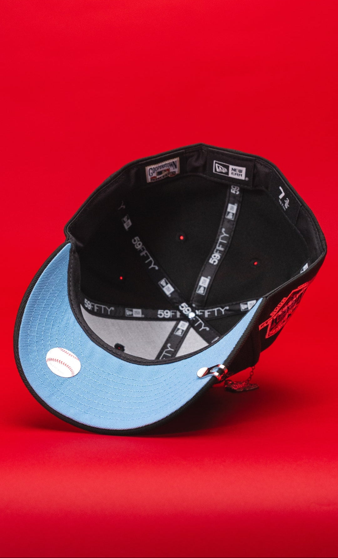 NEW ERA EXCLUSIVE 59FIFTY BLACK LOS ANGELES DODGERS W/ BLOOMING ROSE + 50TH ANNIVERSARY SIDE PATCH
