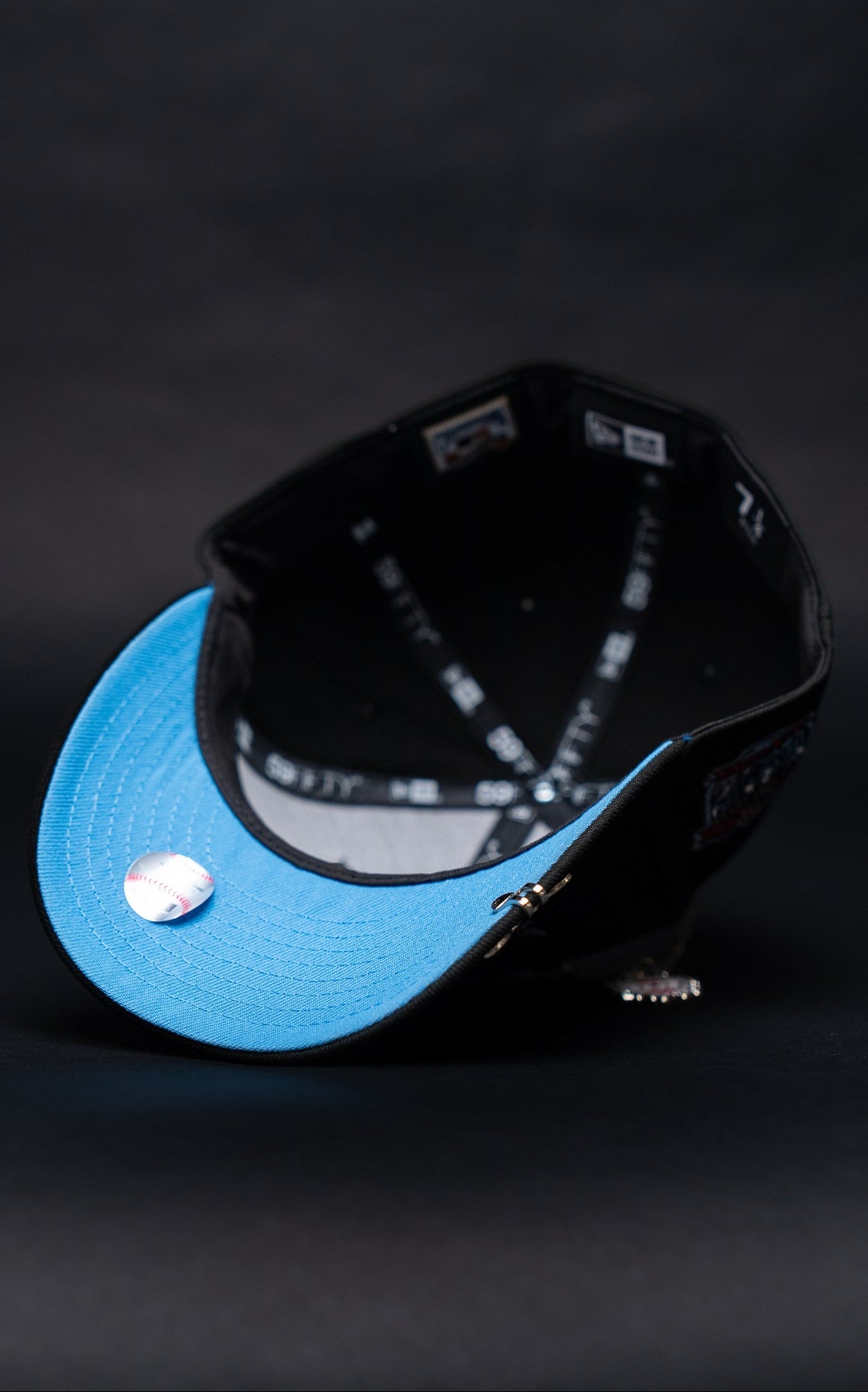 NEW ERA EXCLUSIVE 59FIFTY BLACK LOS ANGELES DODGERS W/ RED ROSE + 40TH ANNIVERSARY SIDE PATCH