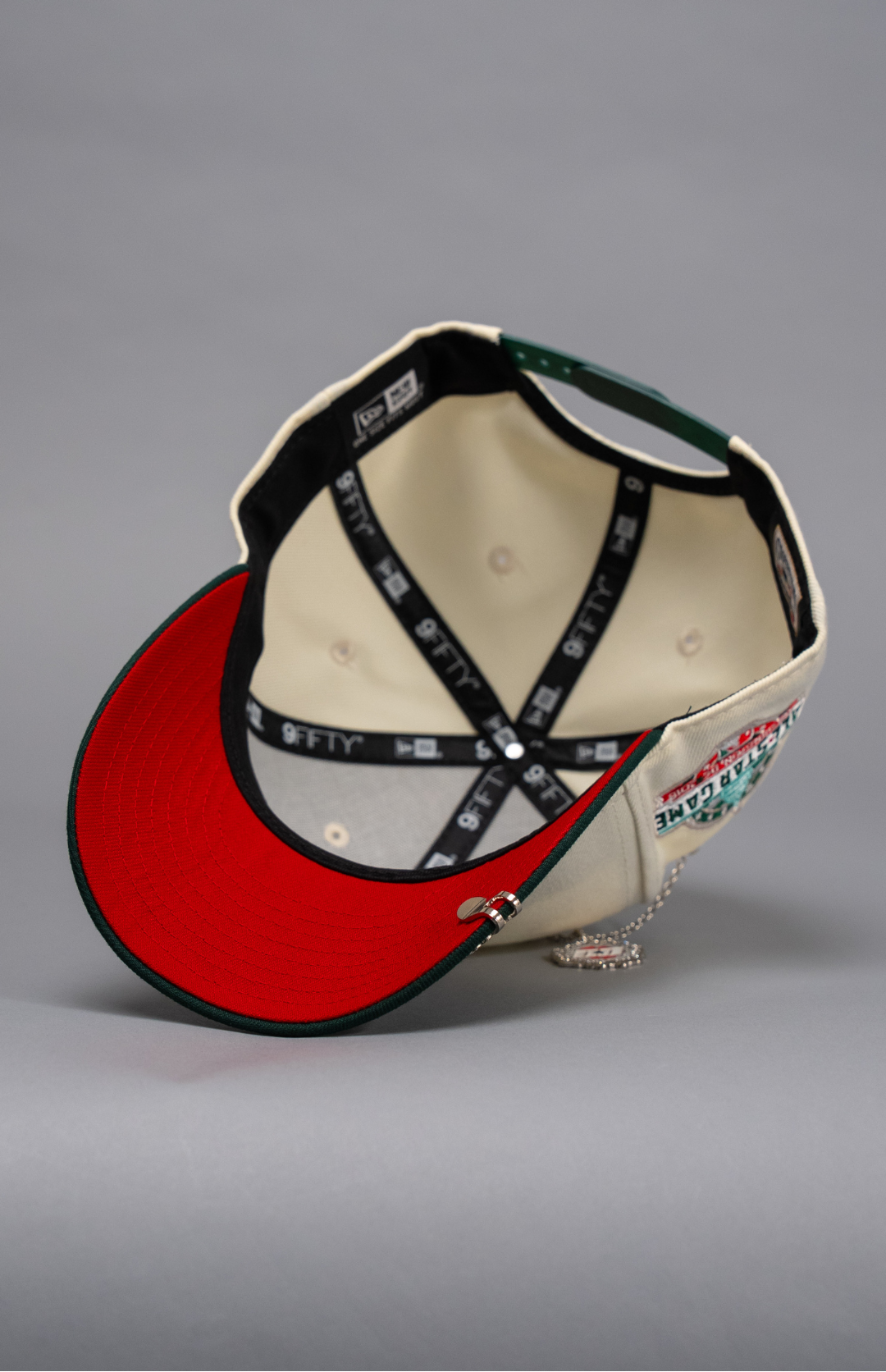 NEW ERA EXCLUSIVE 9FIFTY CHROME/FOREST GREEN WASHINGTON NATIONALS SNAPBACK W/ ALL STAR GAME SIDE PATCH