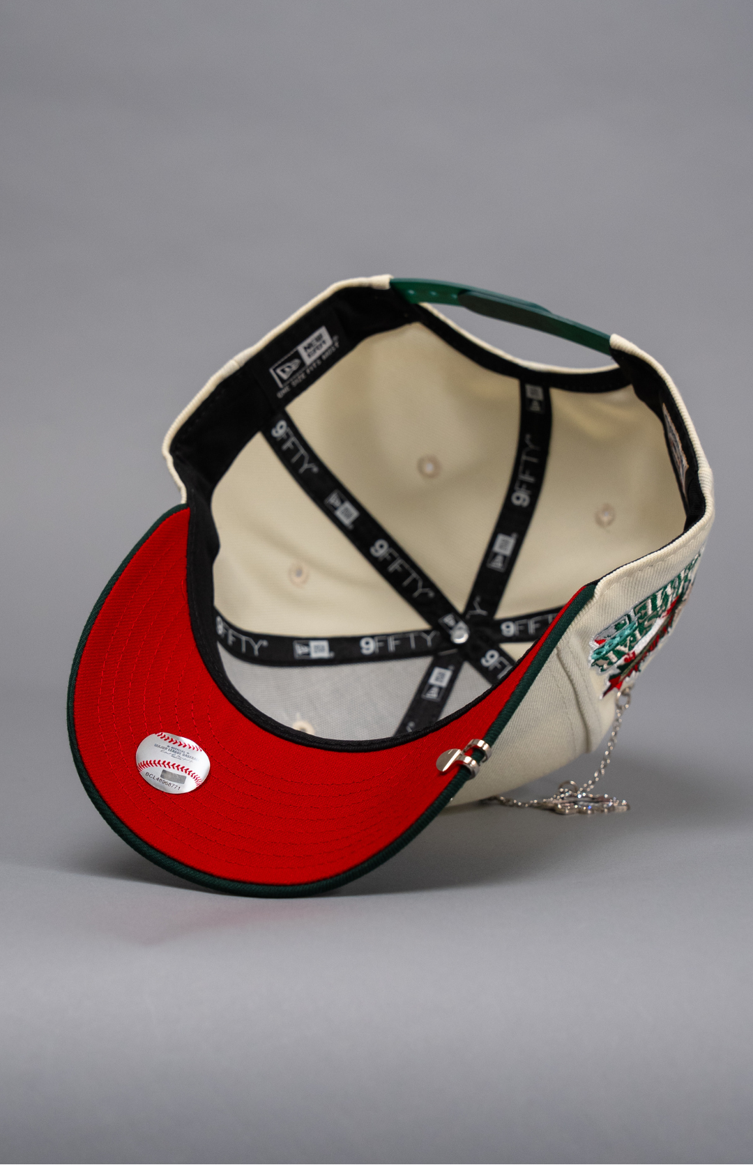 NEW ERA EXCLUSIVE 9FIFTY CHROME/FOREST GREEN ATLANTA BRAVES SNAPBACK W/ 2000 ALL STAR GAME SIDE PATCH