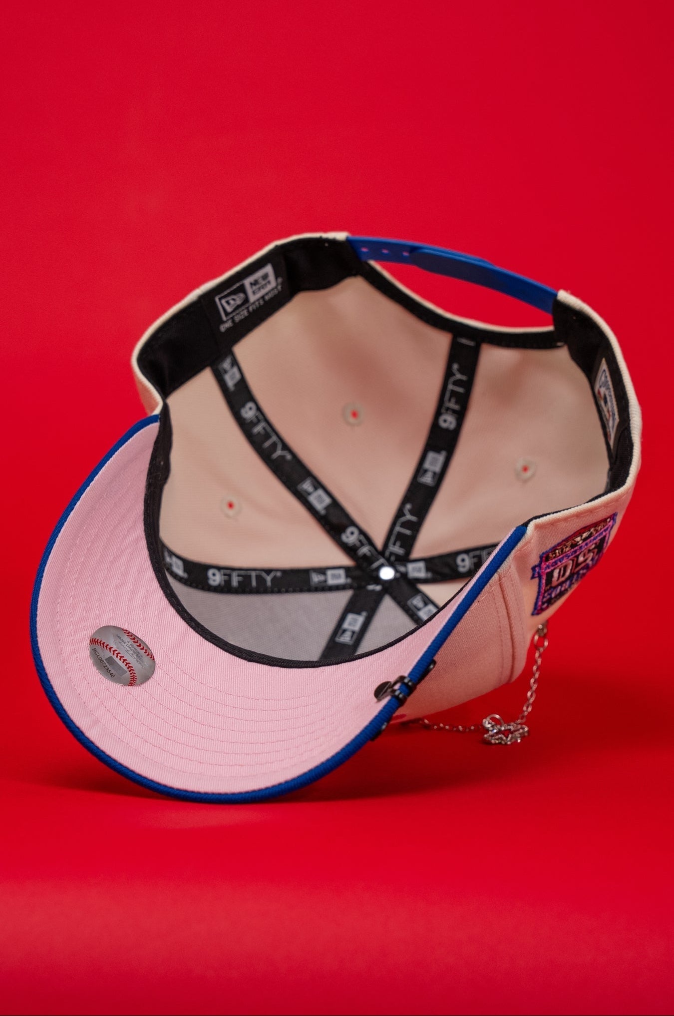 NEW ERA EXCLUSIVE 9FIFTY CHROME/BLUE HOUSTON ASTROS SNAPBACK W/ 50TH ANNIVERSARY SIDE PATCH