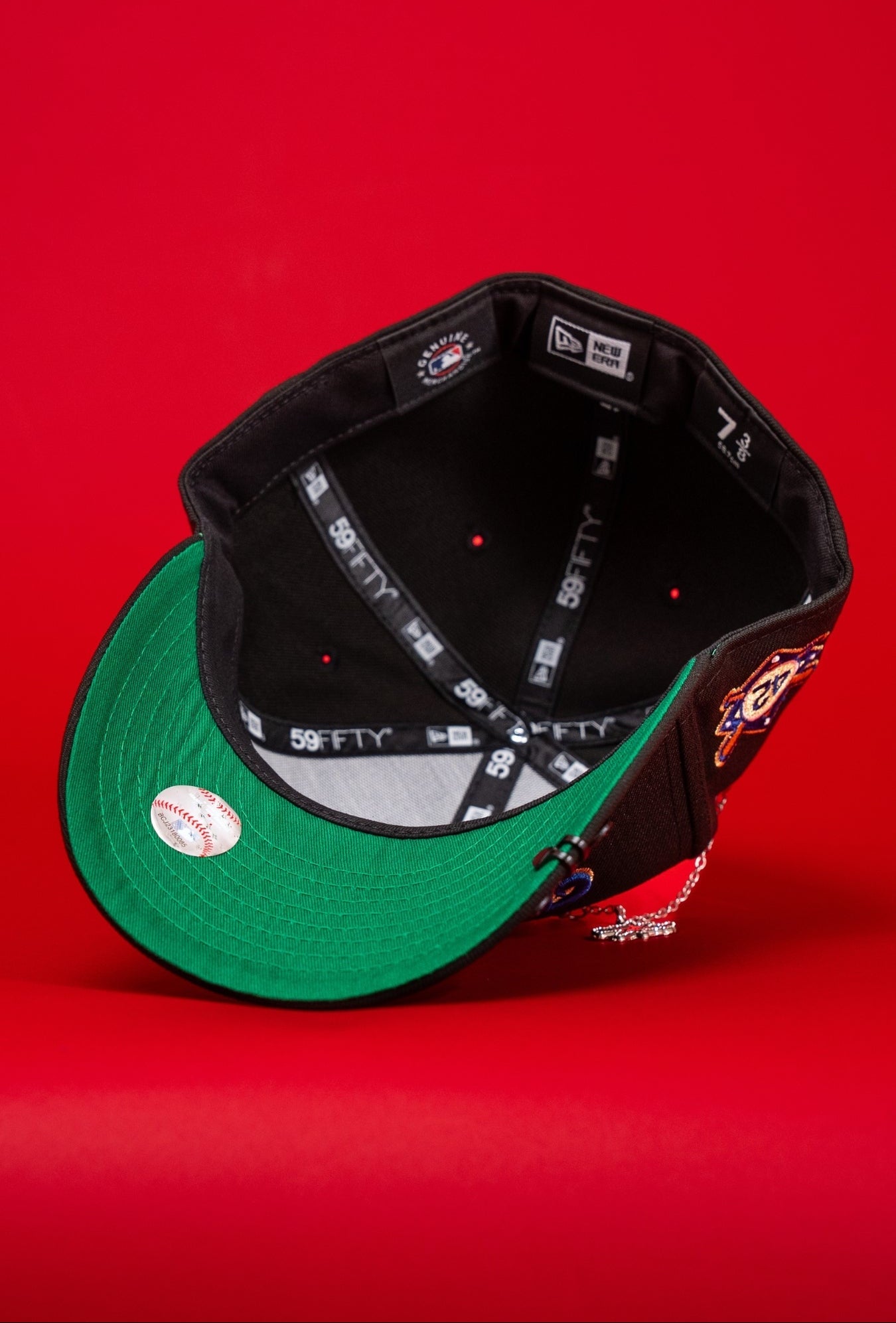 NEW ERA EXCLUSIVE 59FIFTY BLACK BROOKLYN DODGERS SCRIPT W/ "42" SIDE PATCH
