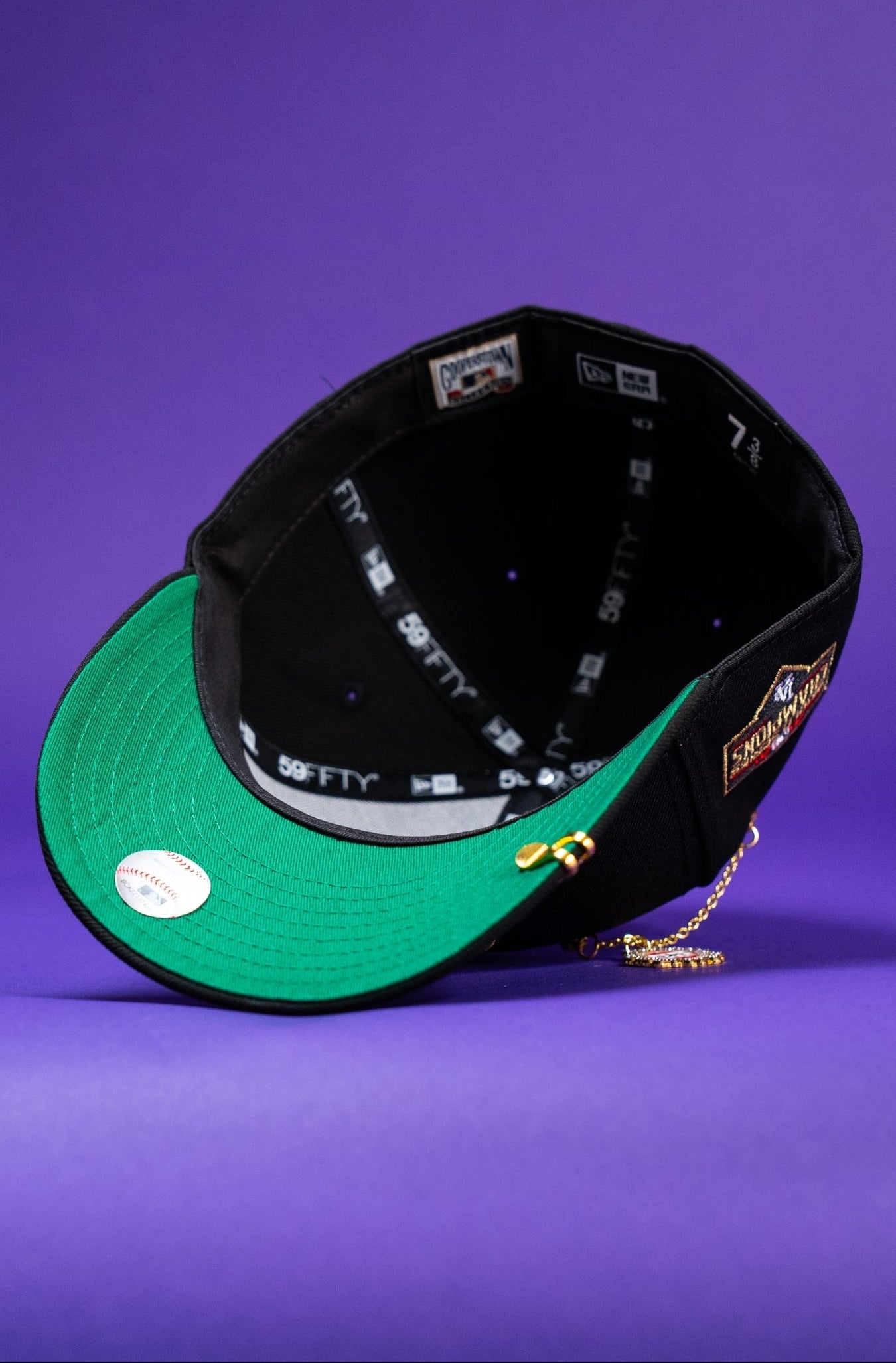 NEW ERA EXCLUSIVE 59FIFTY BLACK LOS ANGELES DODGERS W/ WORLD SERIES CHAMPIONS SIDE PATCH