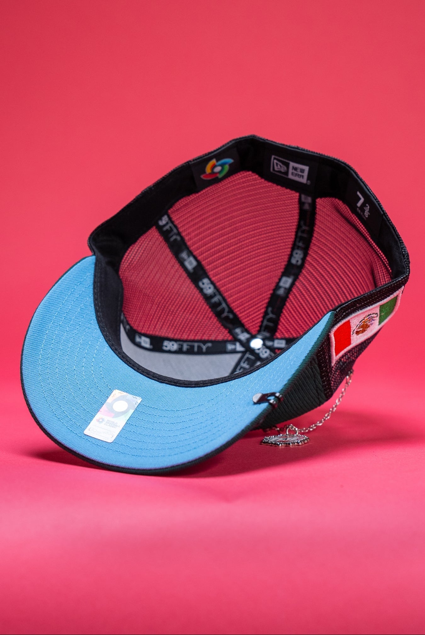 NEW ERA EXCLUSIVE 59FIFTY GREEN CORDUROY 2025 WBC MEXICO MESHBACK W/ MEXICO FLAG SIDE PATCH