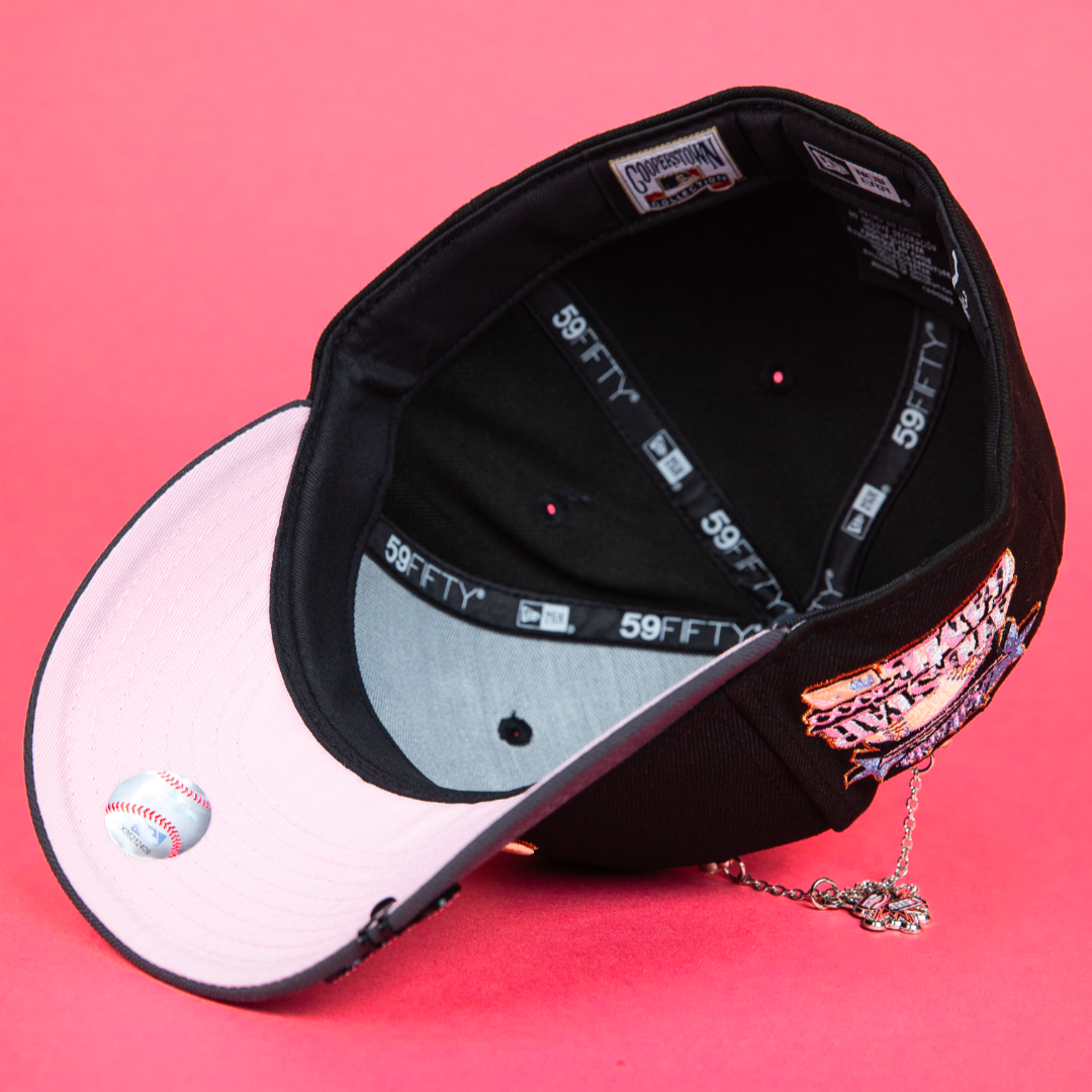 NEW ERA EXCLUSIVE 59FIFTY BLACK/ GREY ATLANTA BRAVES W/ 2000 ALL STAR GAME SIDE PATCH