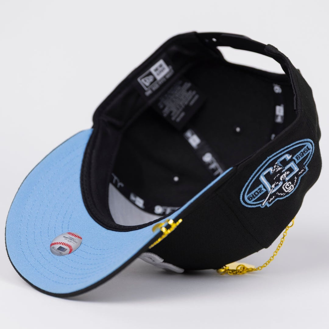NEW ERA EXCLUSIVE 9FIFTY BLACK SAN DIEGO PADRES SNAPBACK W/ 50TH ANNIVERSARY SIDE PATCH