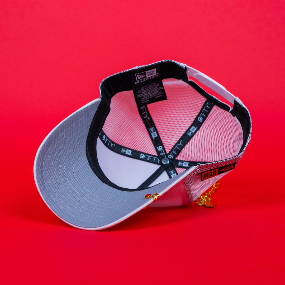 NEW ERA 9FIFTY A-FRAME WHITE "EL GALLO" MESHBACK W/ NEW ERA SIDE PATCH