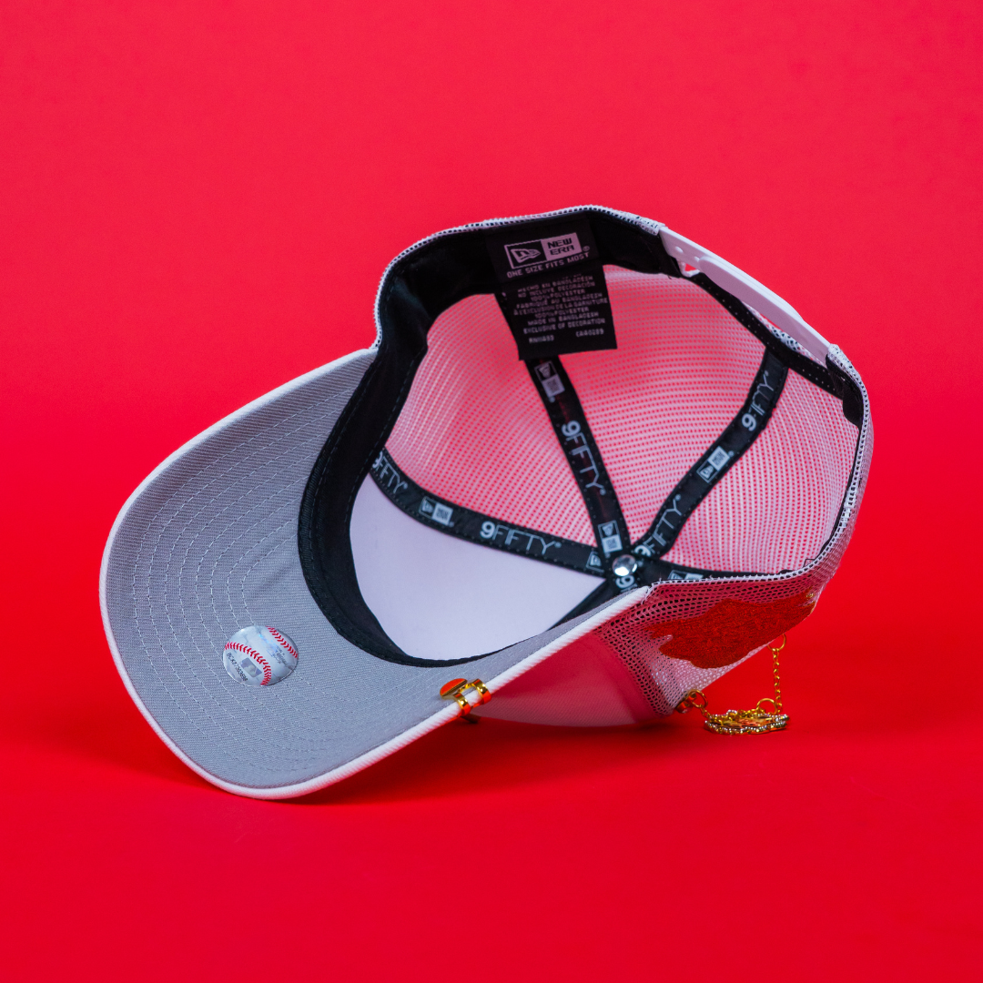 NEW ERA 9FIFTY A-FRAME WHITE LOS ANGELES DODGERS MESHBACK W/ 2024 WORLD SERIES CHAMPIONS SIDE PATCH