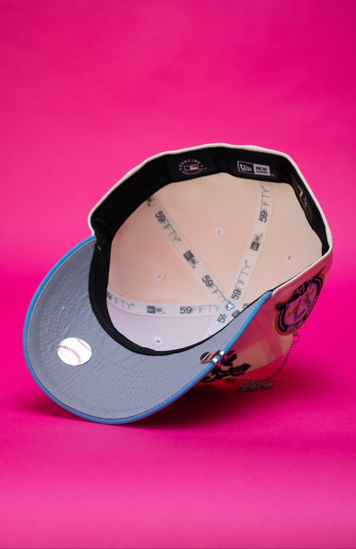 NEW ERA EXCLUSIVE 59FIFTY CHROME/ICY BLUE LOS ANGELES DODGERS W/ BLOOMING ROSE + SHOHEI OHTANI SIDE PATCH